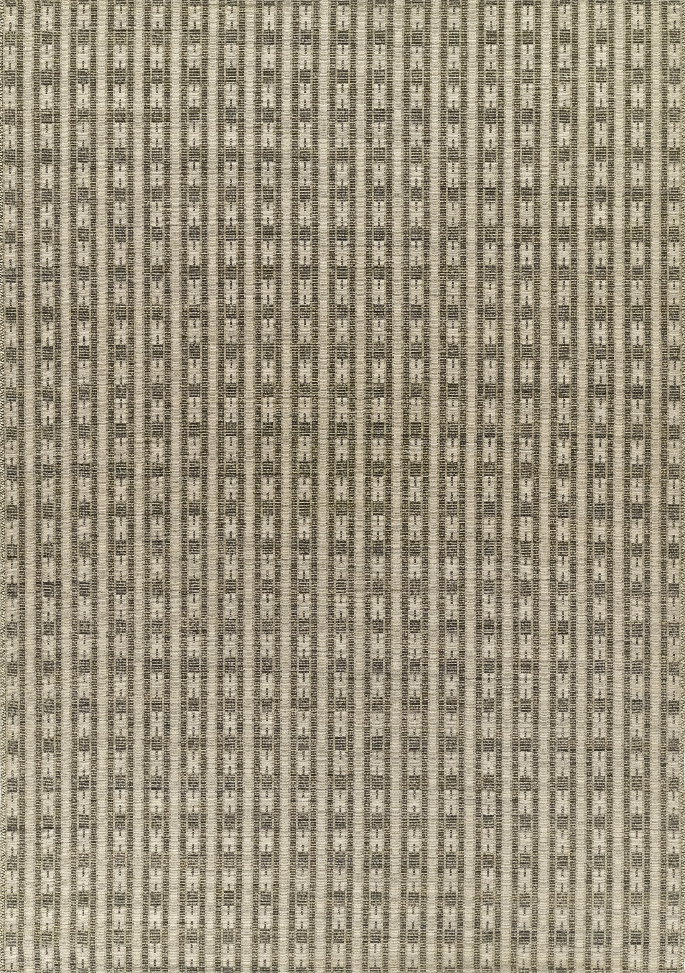 Barron BRN-2 Green Area Rug featuring subtle stripe patterns, 80% wool 20% cotton