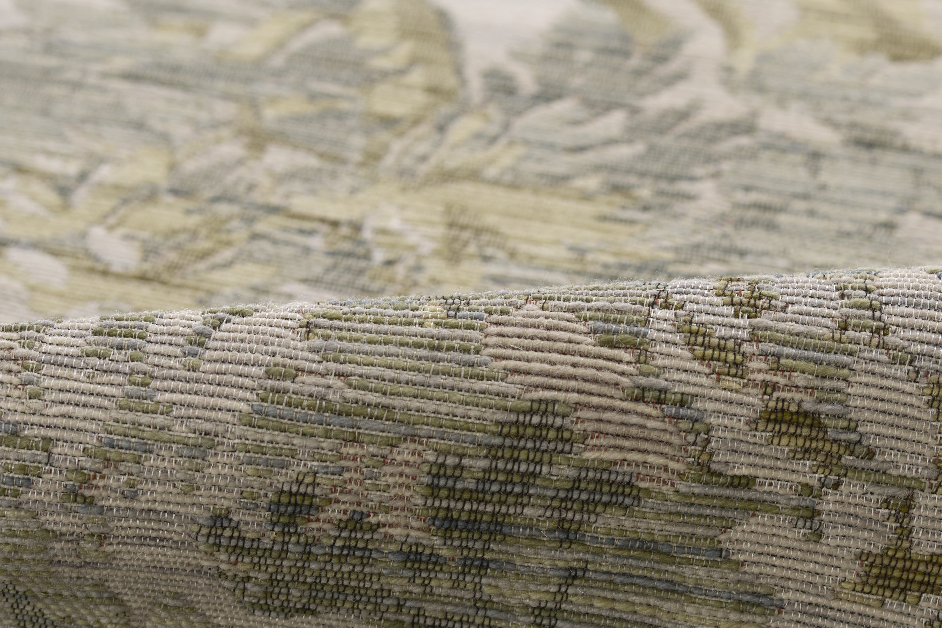 Barron BRN-3 Multicolor Area Rug in beige and blue earth tones, machine made in Egypt