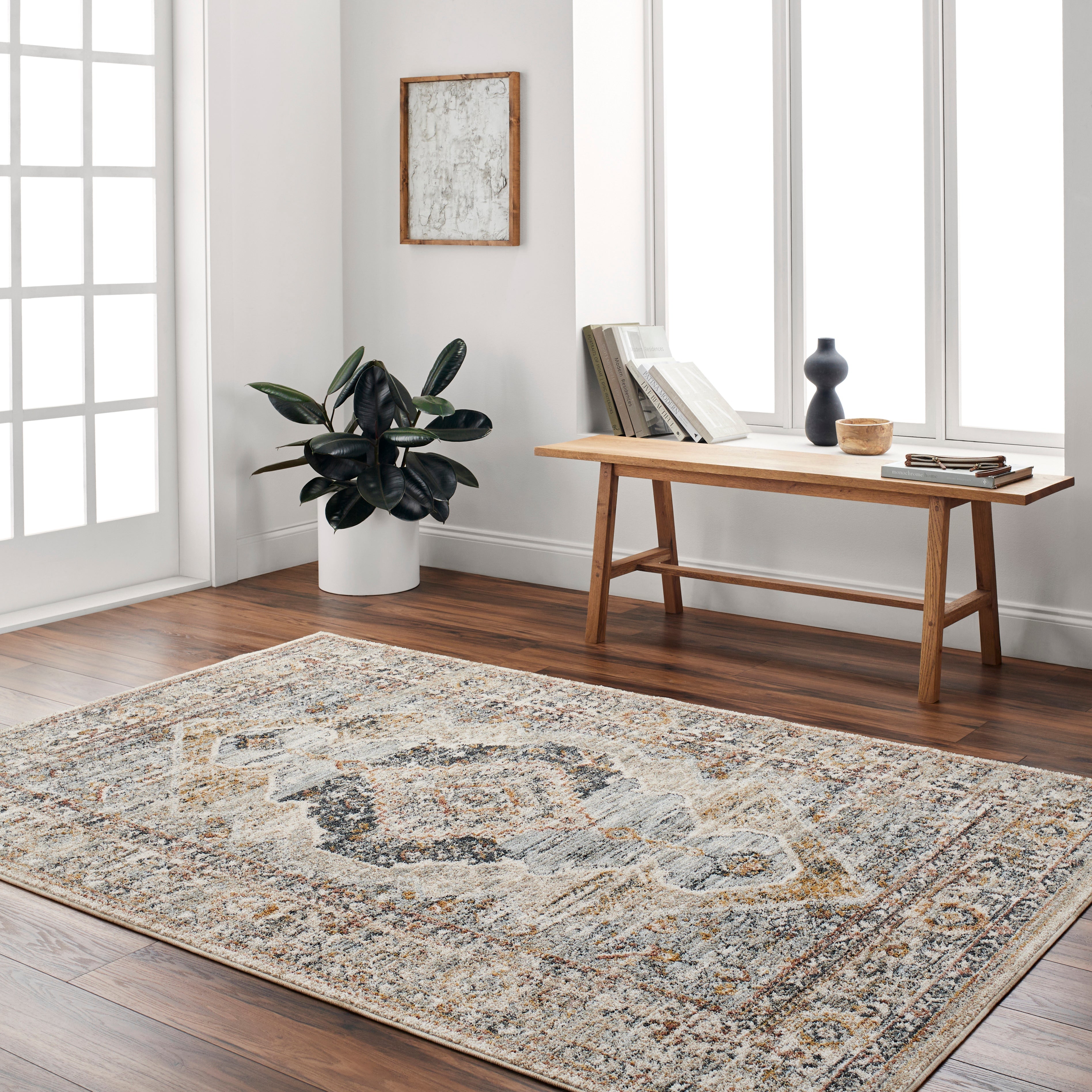 Surya Beckham BCM-2305 Charcoal Area Rug by LIVABLISS