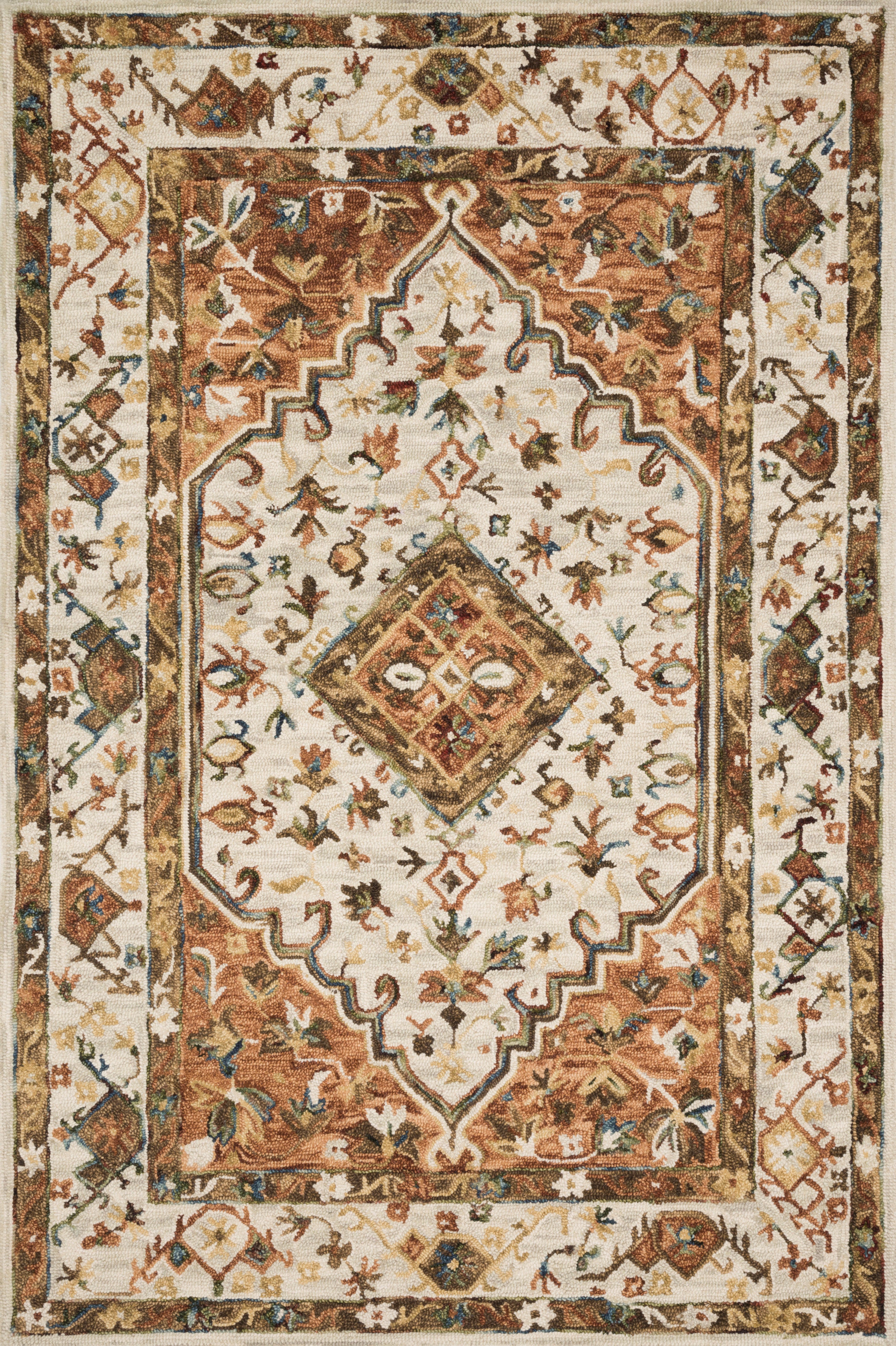 Loloi Beatty BEA-01 Ivory / Rust Area Rug