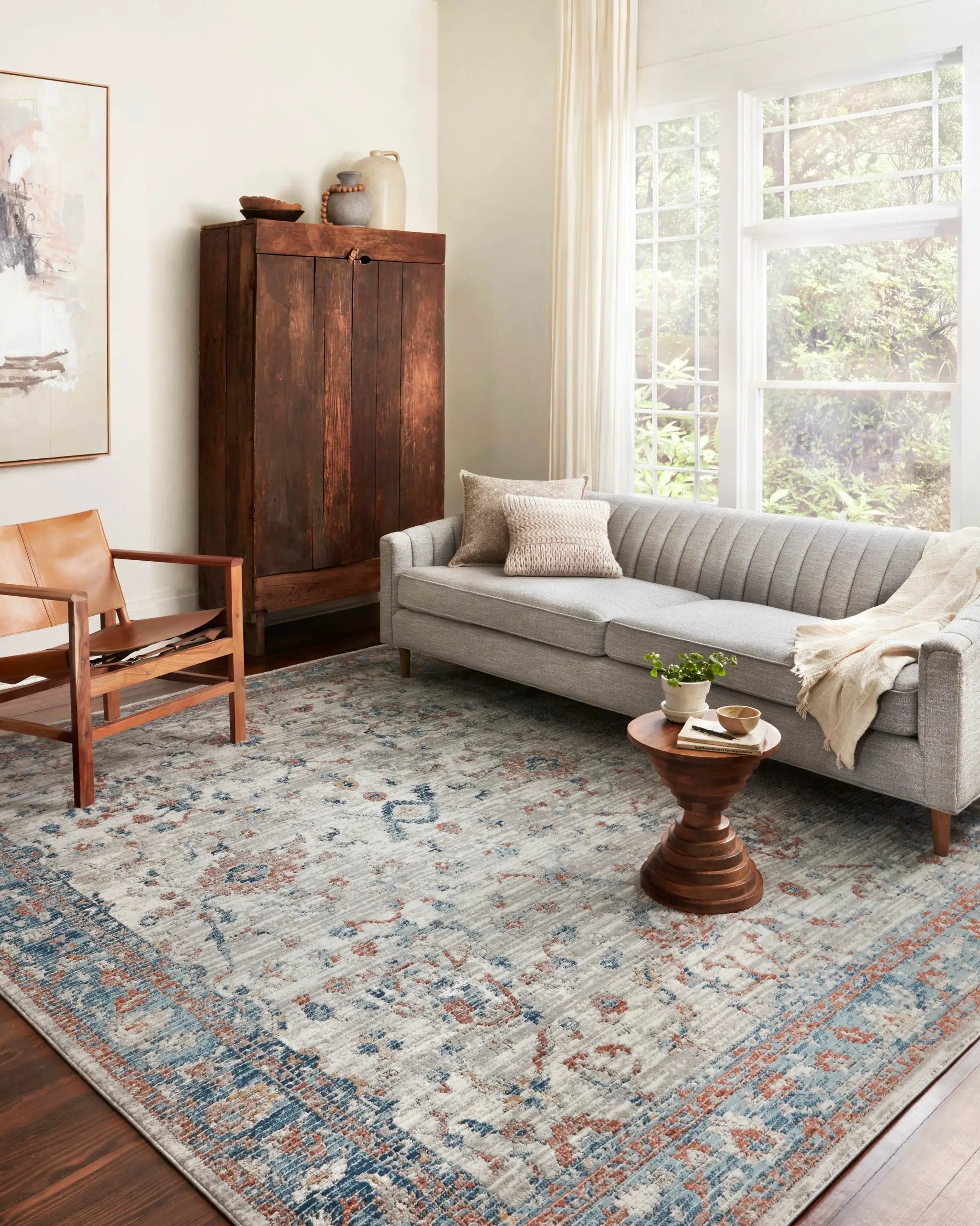 Bianca BIA-05 Dove / Multi Area Rug by Loloi