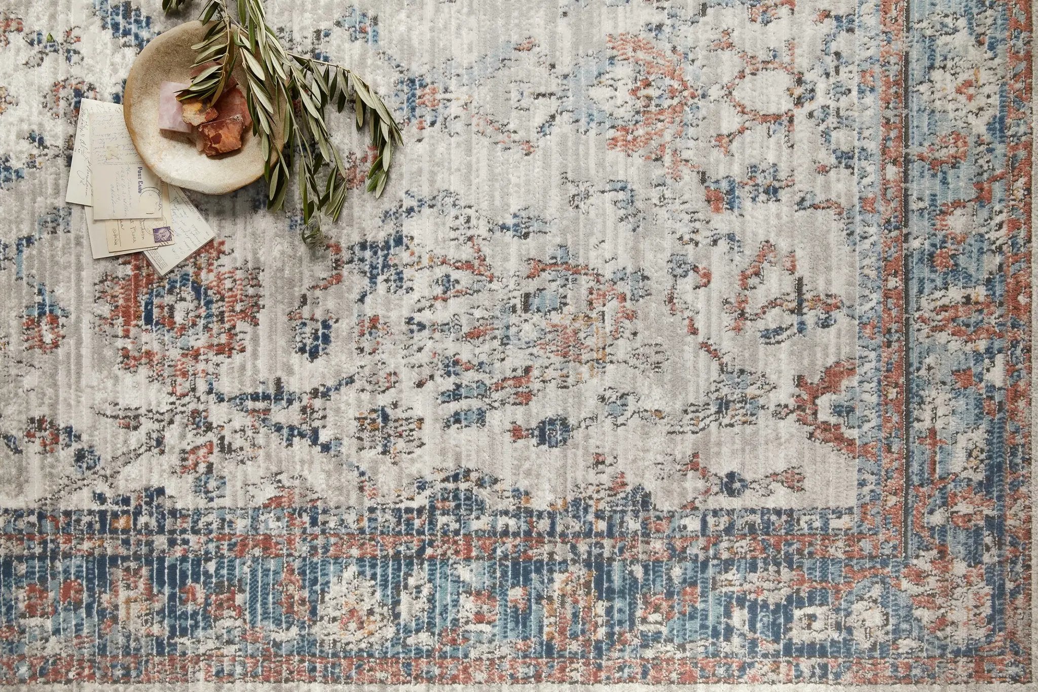 Bianca BIA-05 Dove / Multi Area Rug by Loloi