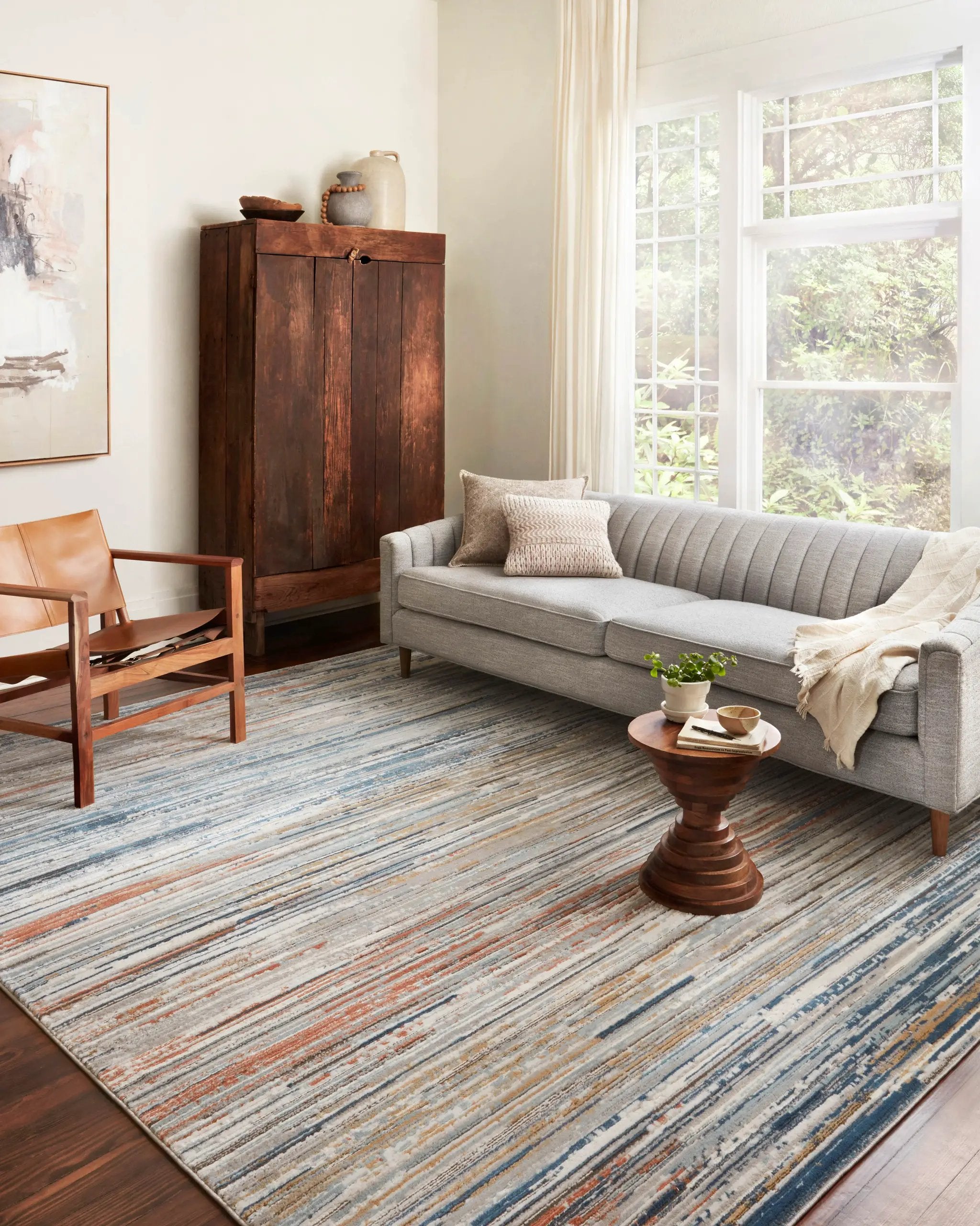 Bianca BIA-08 Pebble / Multi Area Rug by Loloi