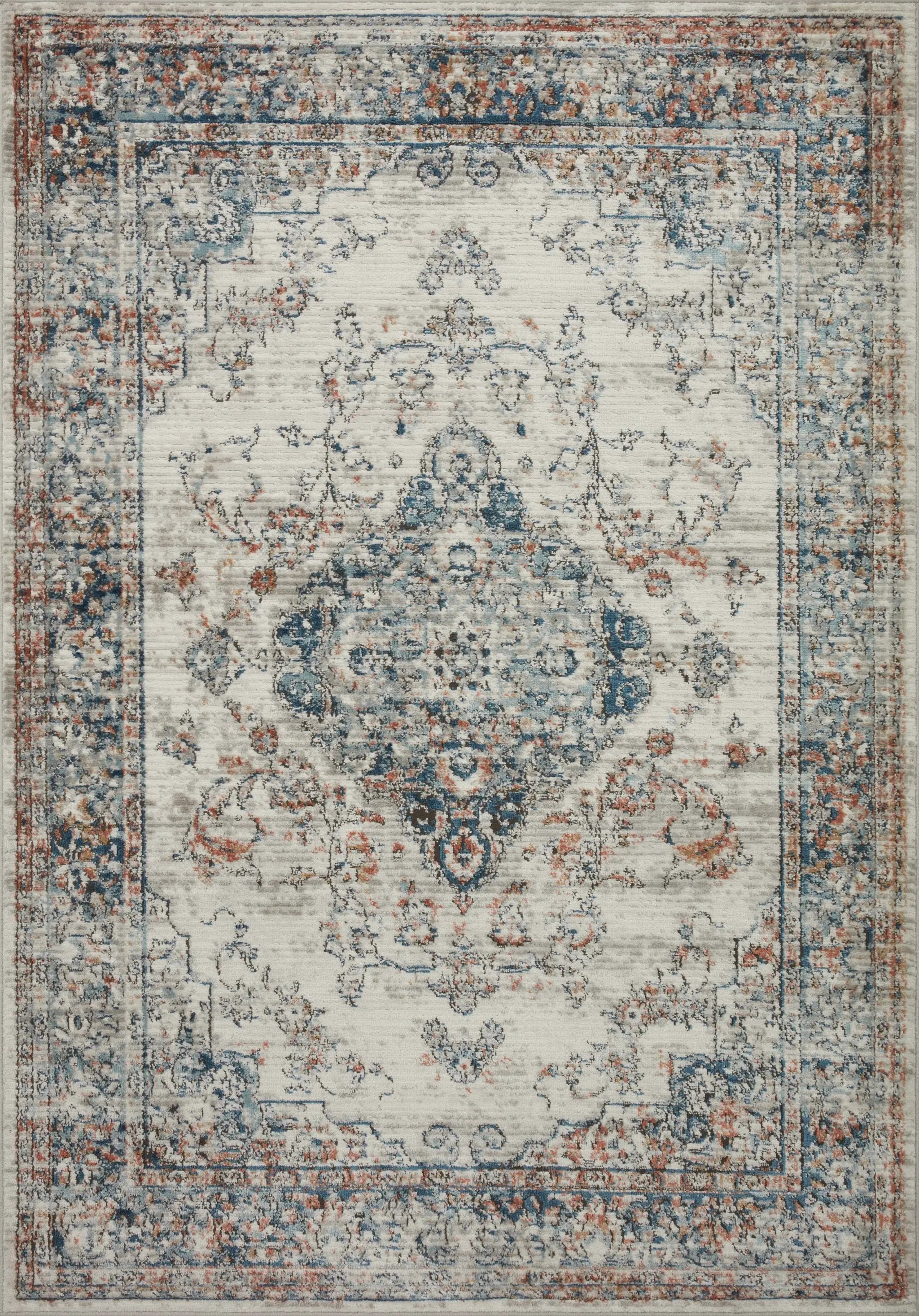 Bianca BIA-10 Ivory / Ocean Area Rug by Loloi