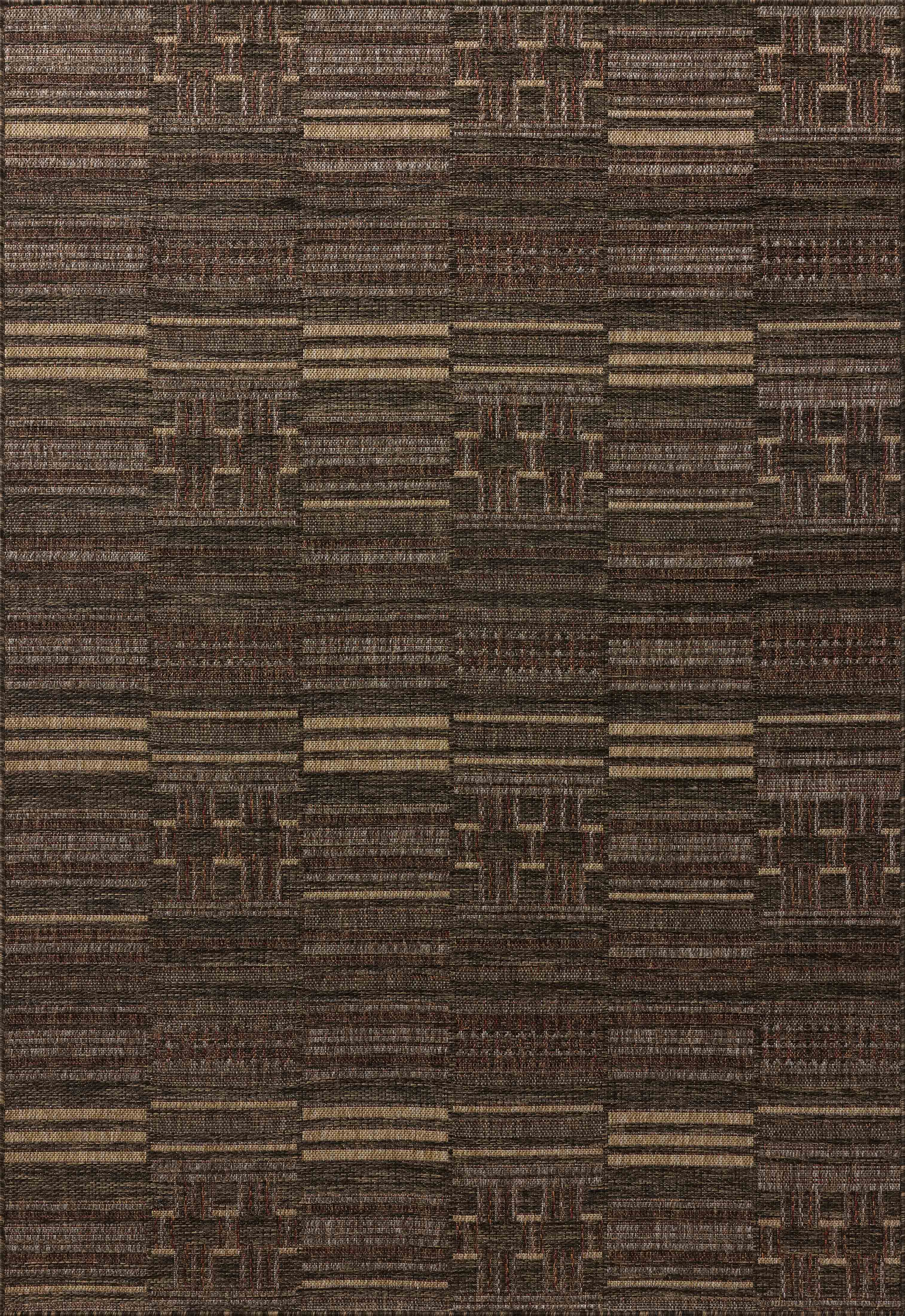 The Birch BIR-01 Spice / Tobacco Area Rug offers spirited spice and rich tobacco sophistication and contemporary and linear charm in a power-loomed polypropylene area rug