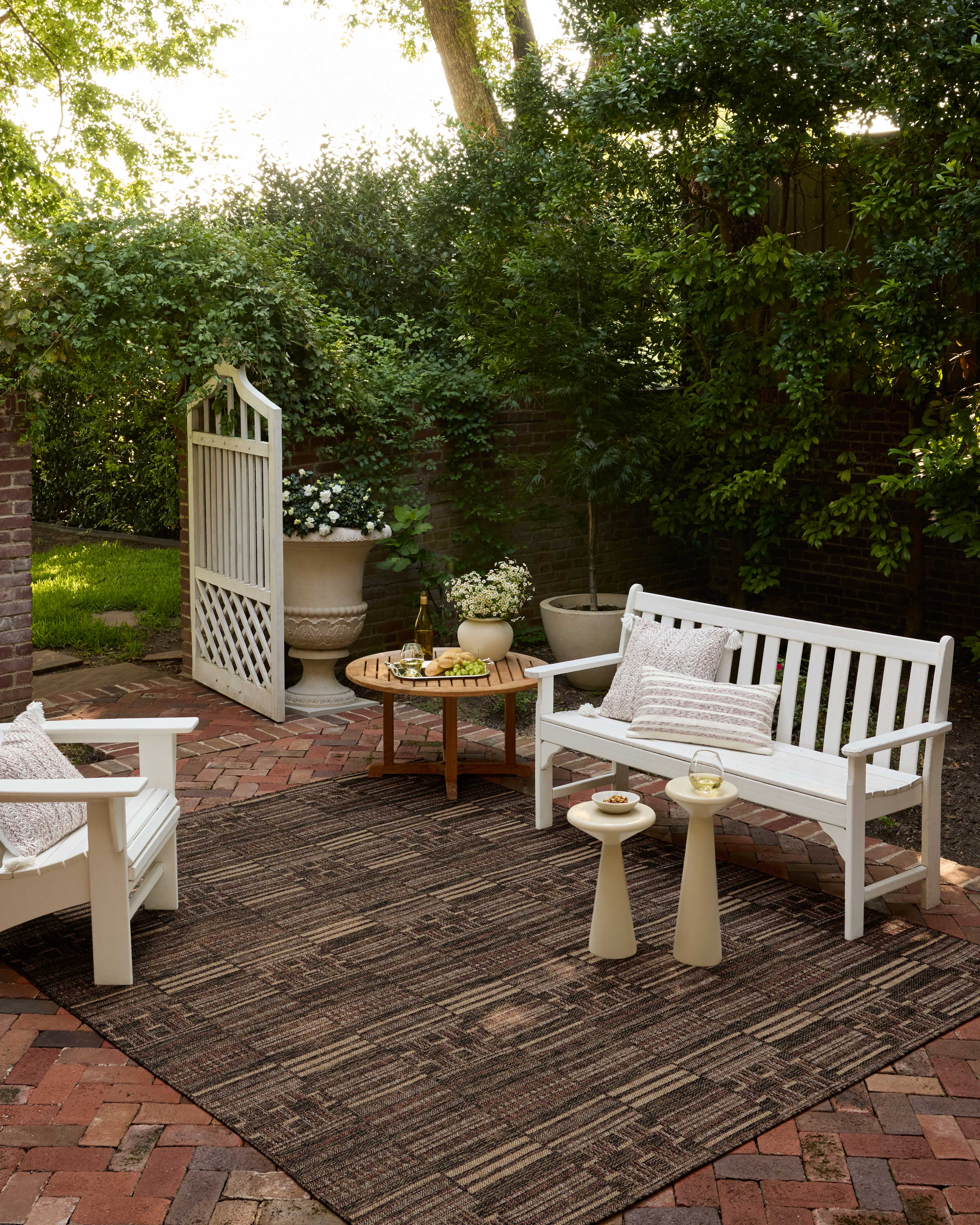 The Birch BIR-01 Spice / Tobacco Area Rug offers spirited spice and rich tobacco sophistication and contemporary and linear charm in a power-loomed polypropylene area rug