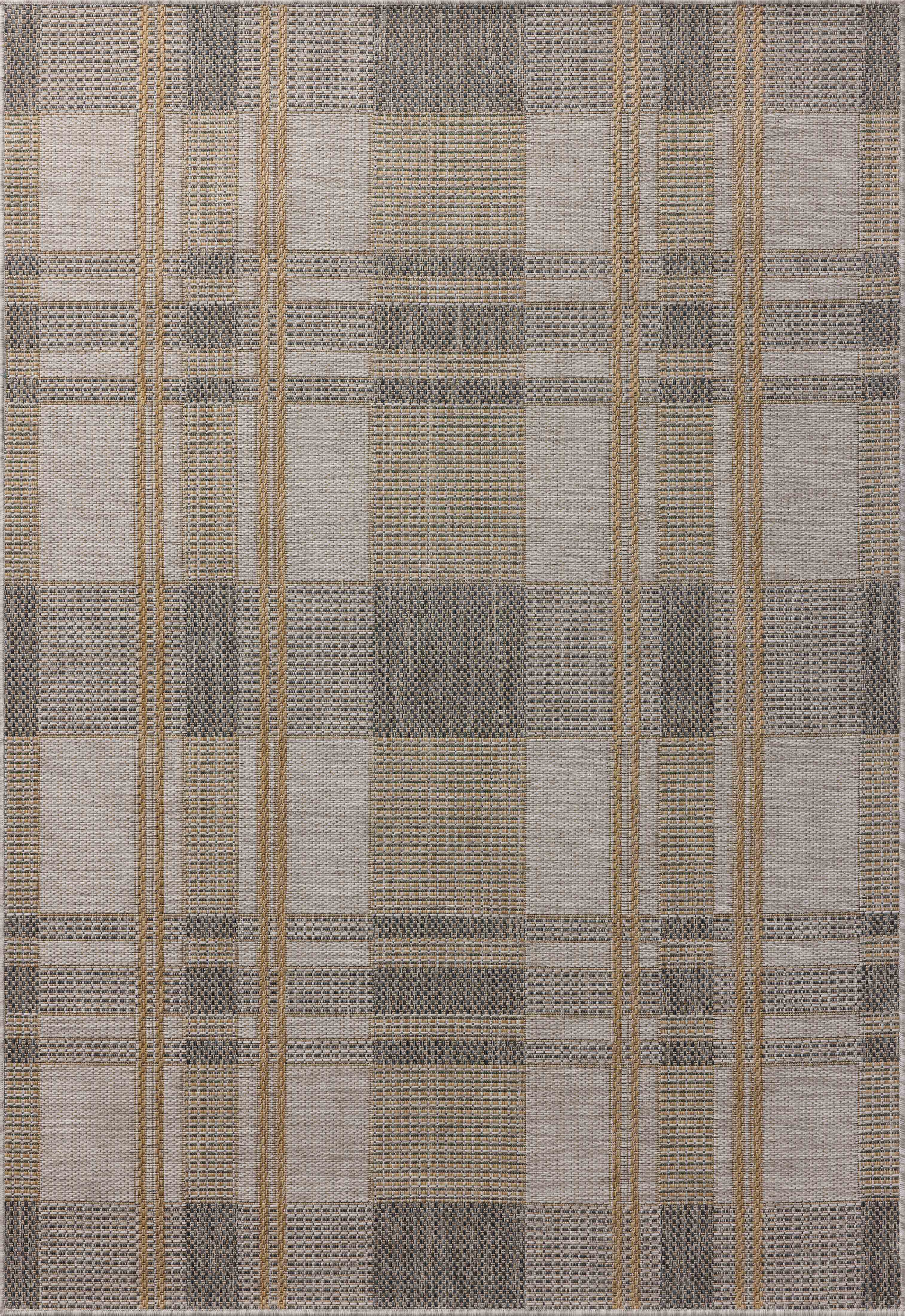 The Birch BIR-05 Bone / Gold Area Rug highlights bone and radiant gold tones and contemporary and linear texture in a beautifully made power-loomed polypropylene area rug