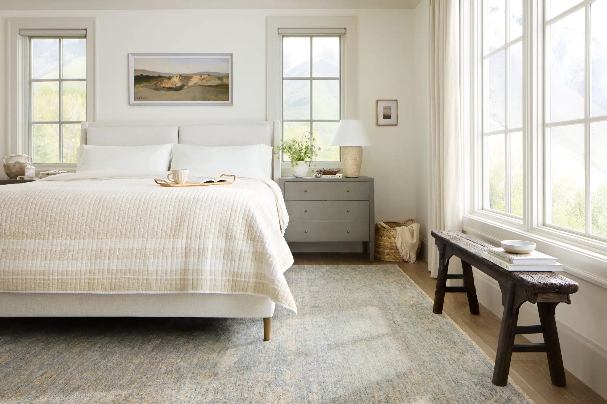 Angela Rose x Loloi Blake BLA-01 Sky / Beige Area Rug