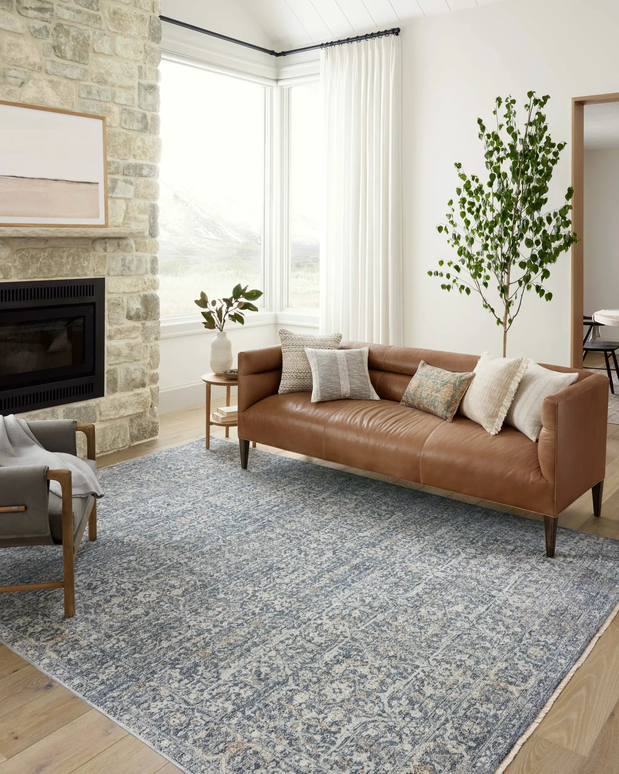 Angela Rose x Loloi Blake BLA-03 Denim / Taupe Area Rug