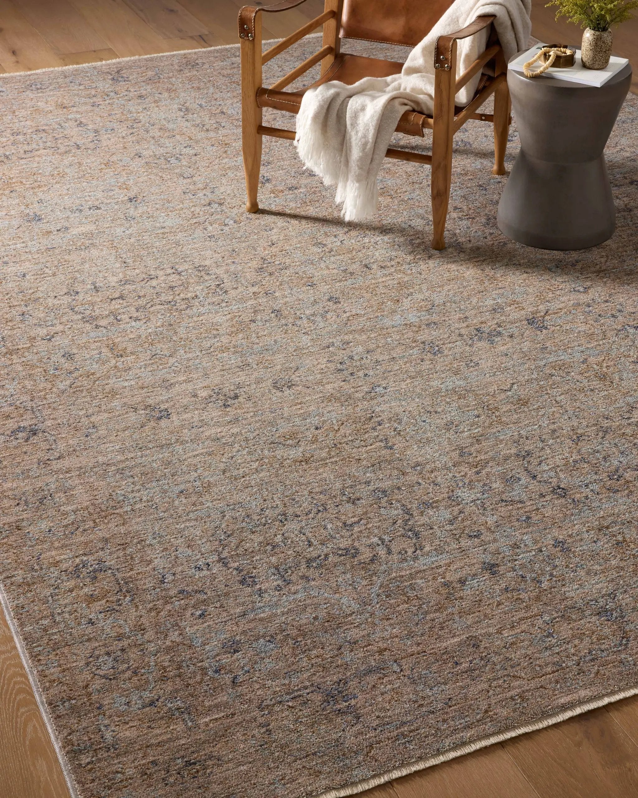 Blake BLA-03 Taupe / Blue Area Rug by Angela Rose x Loloi