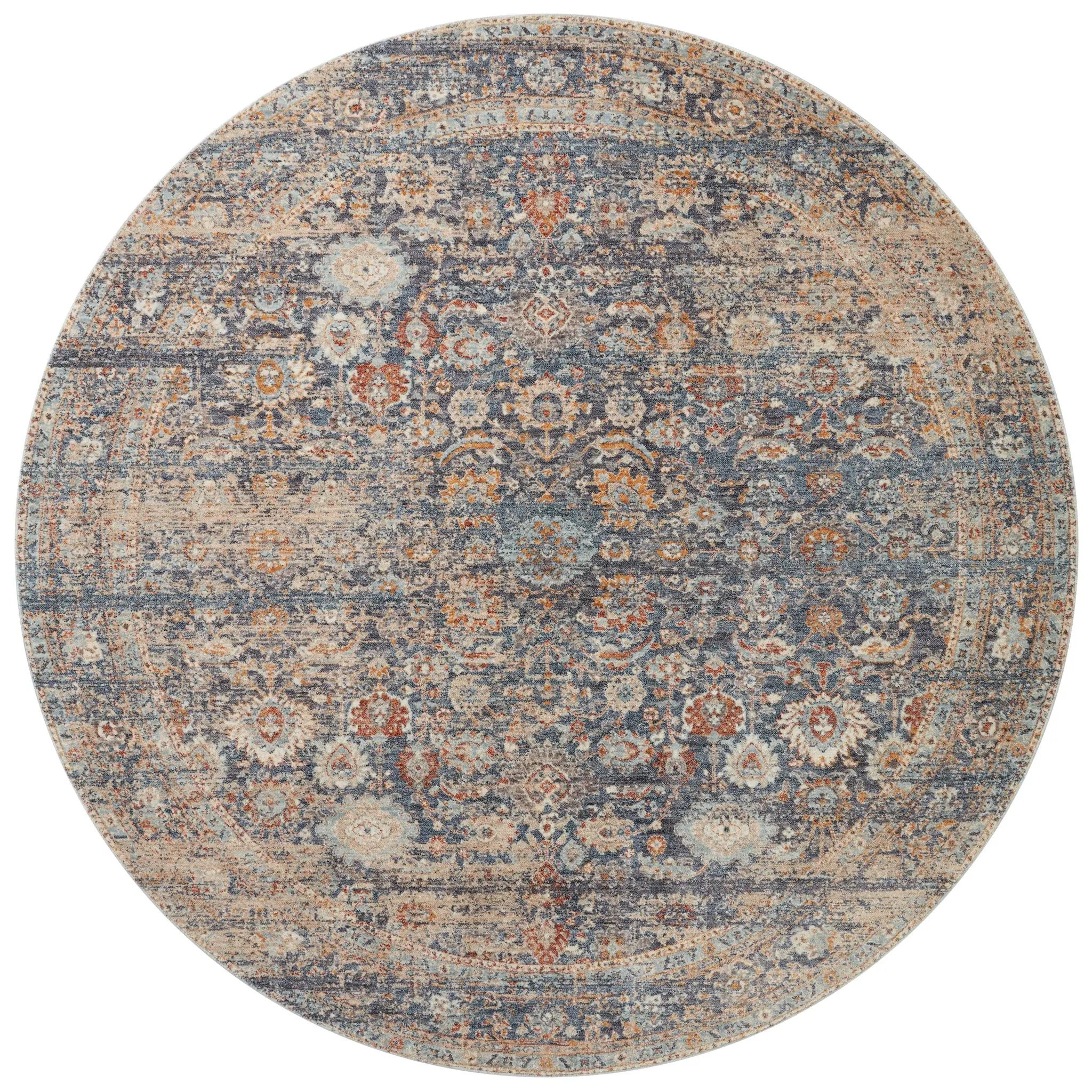 Blake BLA-07 Navy / Multi Area Rug by Angela Rose x Loloi