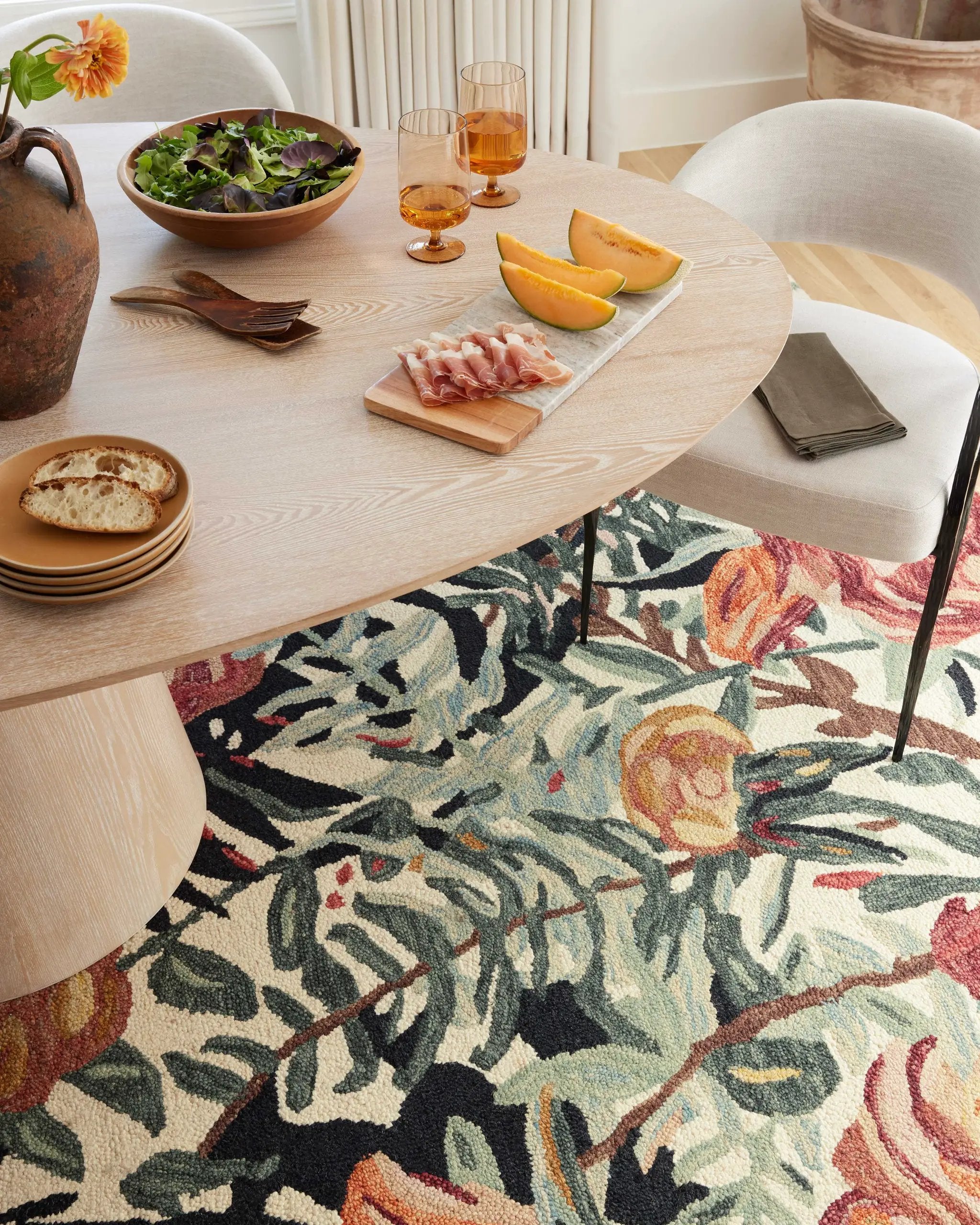 Belladonna BLM-02 Ivory / Lagoon Area Rug by Loloi