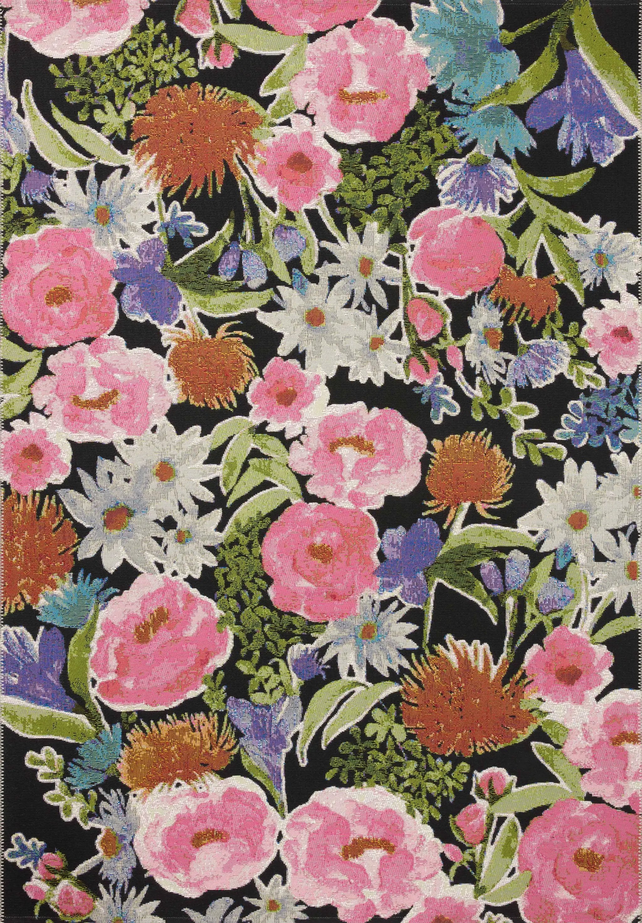 Botanical BOT-01 Black / Multi Area Rug by Loloi