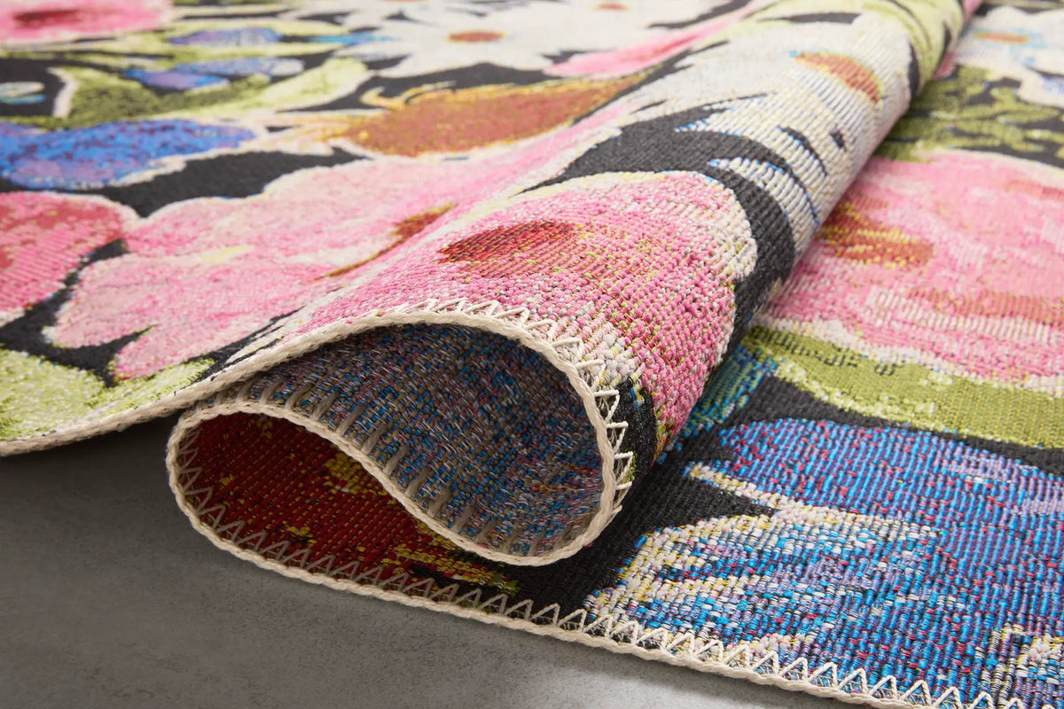 Botanical BOT-01 Black / Multi Area Rug by Loloi