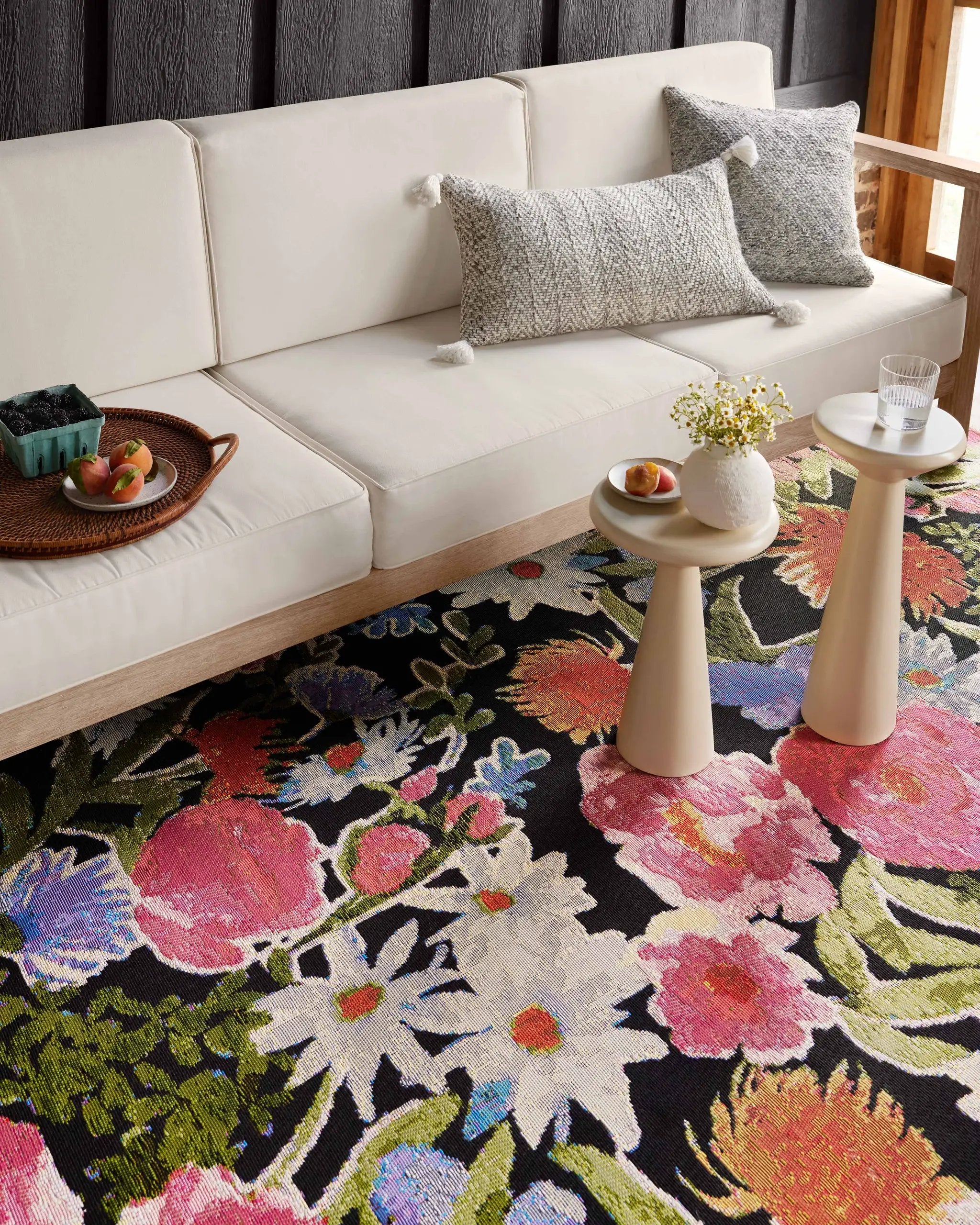 Botanical BOT-01 Black / Multi Area Rug by Loloi