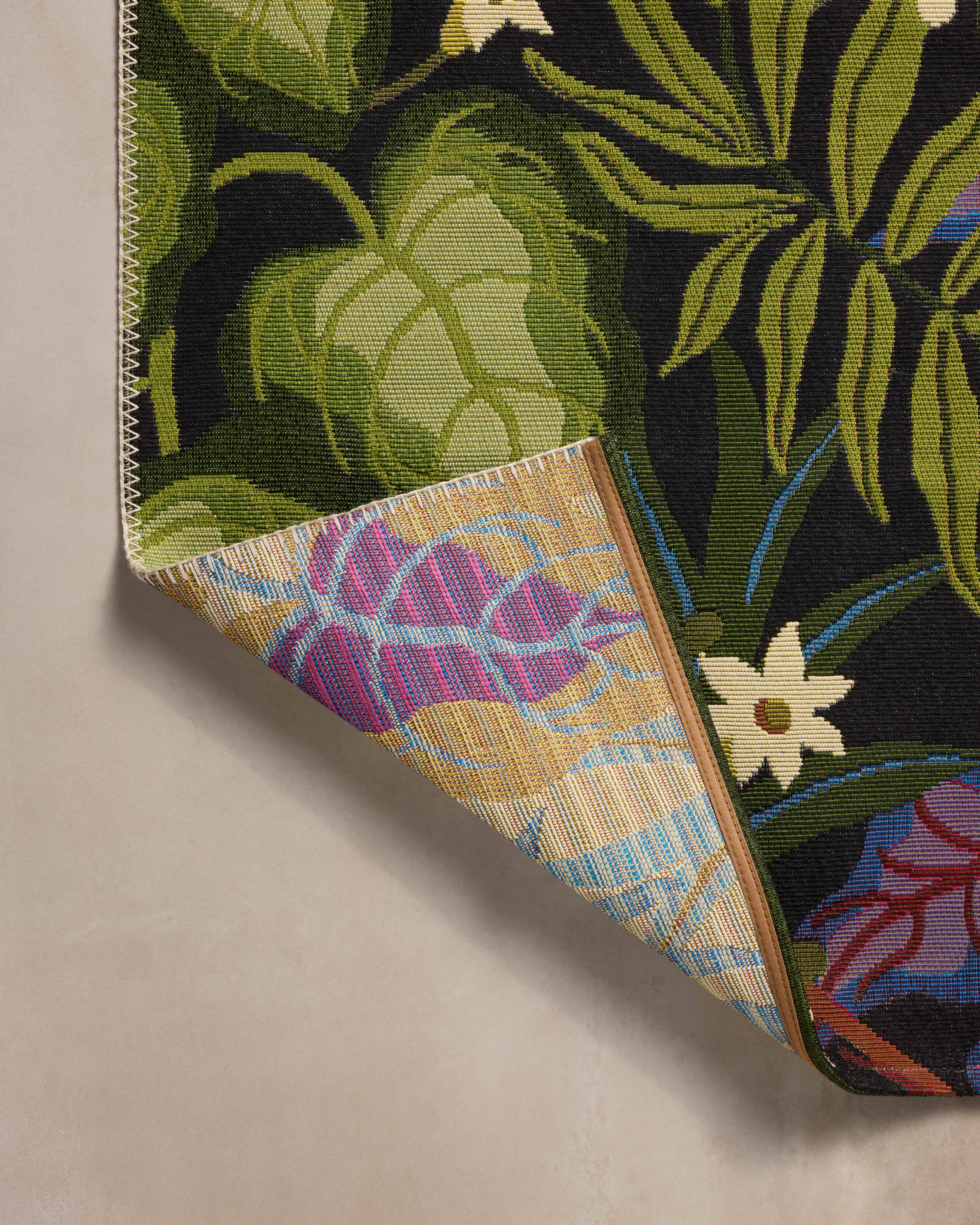 The Botanical BOT-06 Onyx / Multi Area Rug brings bold onyx and vibrant multi-toned character and vintage and botanical flair to your home in a power-loomed area rug