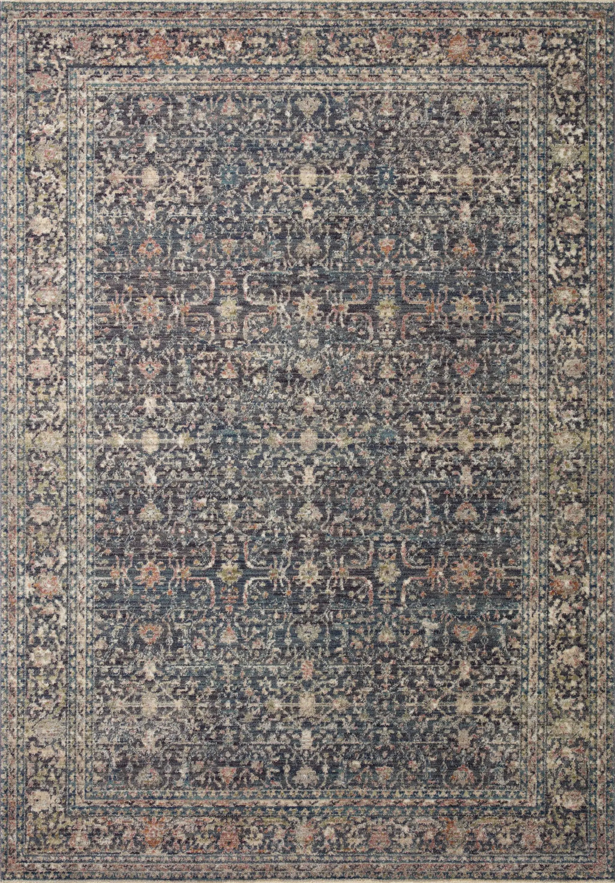 Bradbury BRU-01 Midnight / Multi Area Rug by Jean Stoffer x Loloi