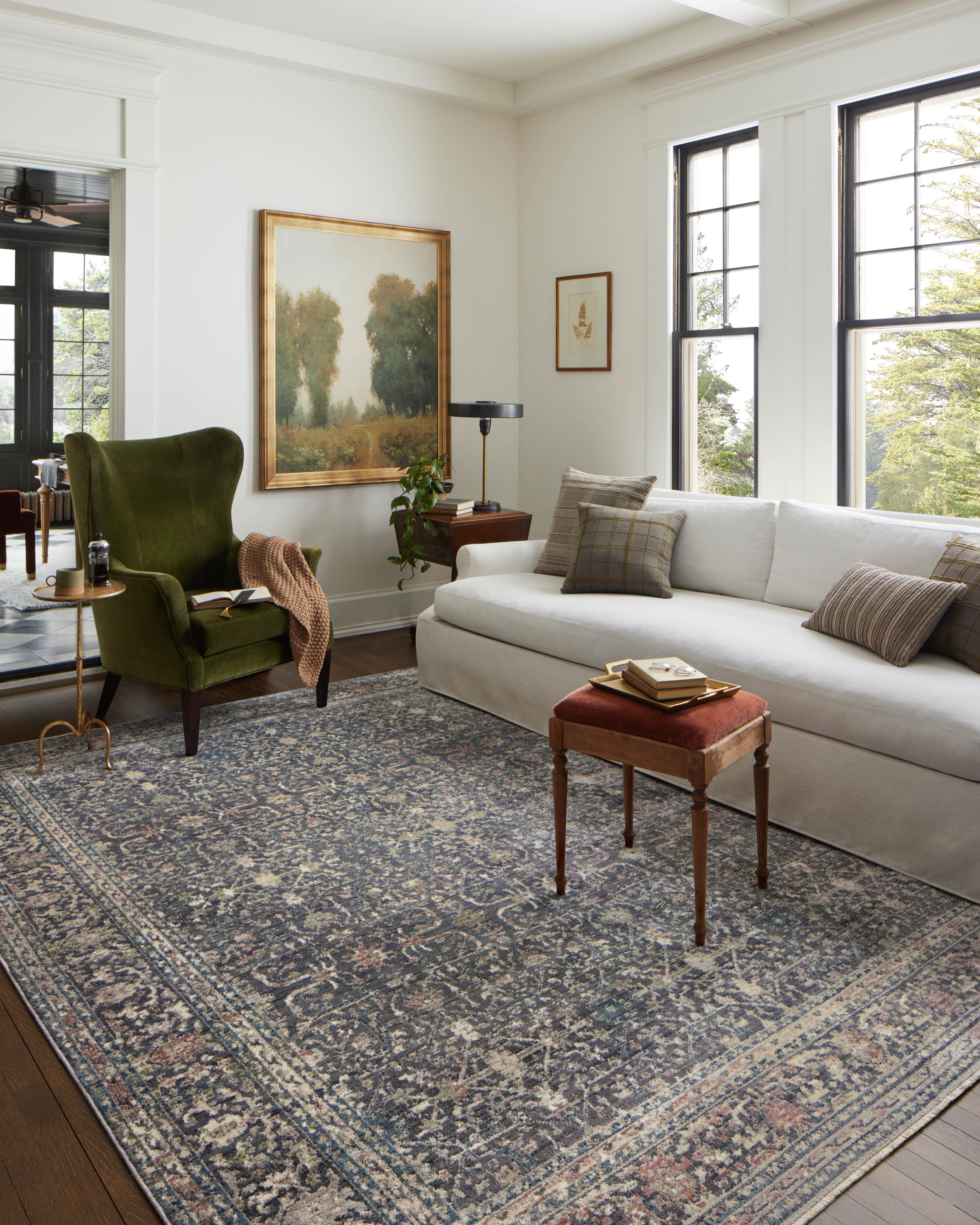 Jean Stoffer x Loloi Bradbury BRU-01 Midnight / Multi Area Rug