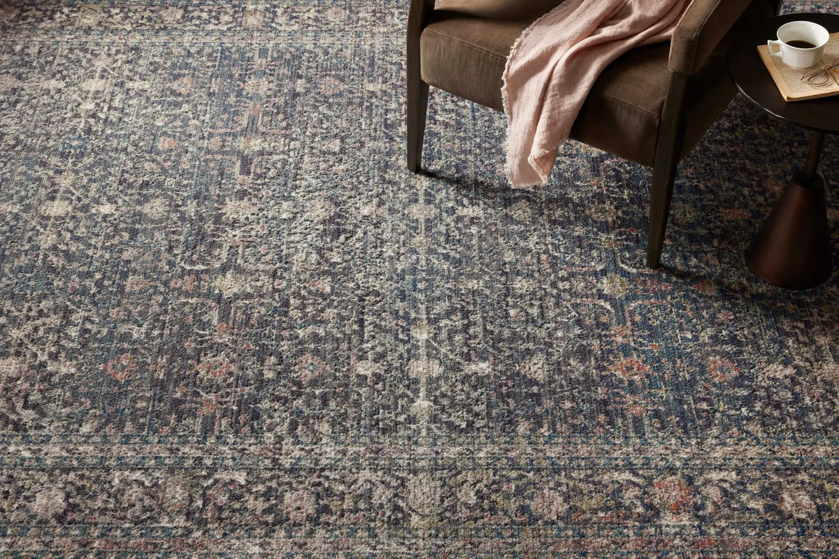 Bradbury BRU-01 Midnight / Multi Area Rug by Jean Stoffer x Loloi