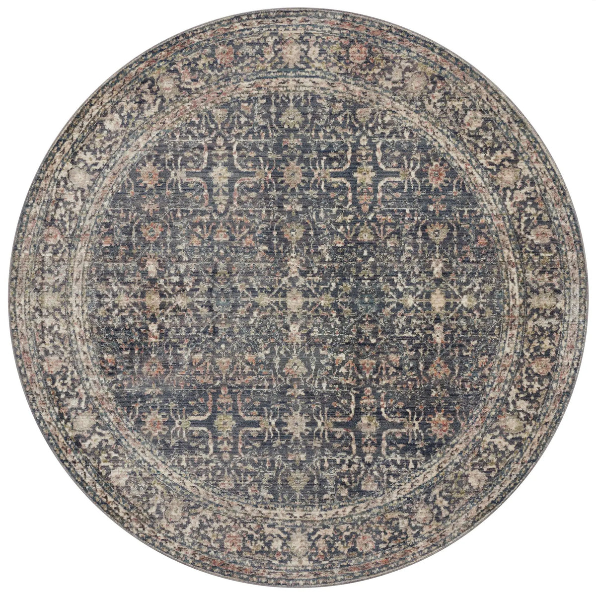 Bradbury BRU-01 Midnight / Multi Area Rug by Jean Stoffer x Loloi