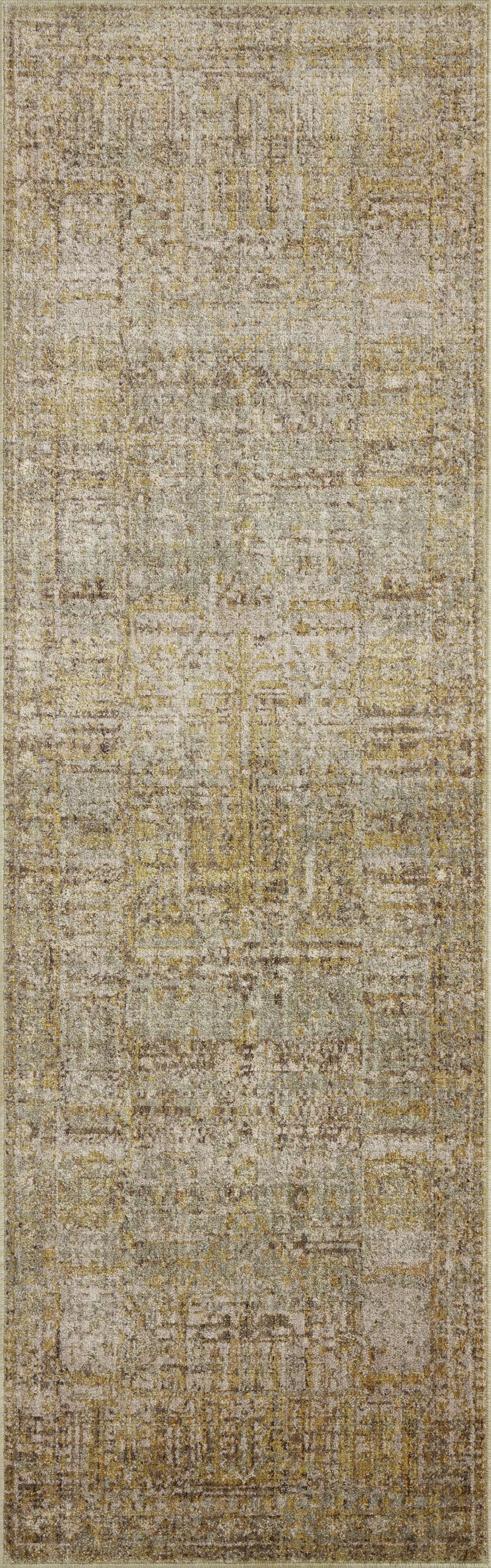 Bradbury BRU-02 Dove / Gold Area Rug by Jean Stoffer x Loloi