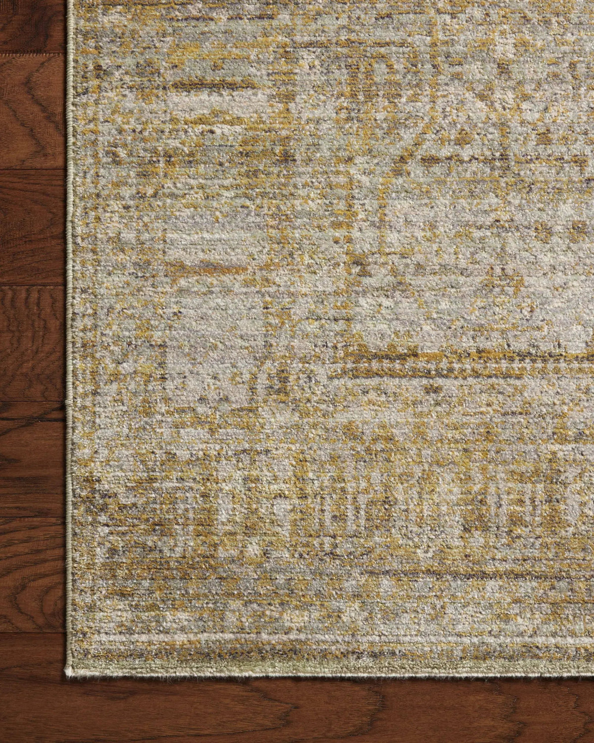 Bradbury BRU-02 Dove / Gold Area Rug by Jean Stoffer x Loloi