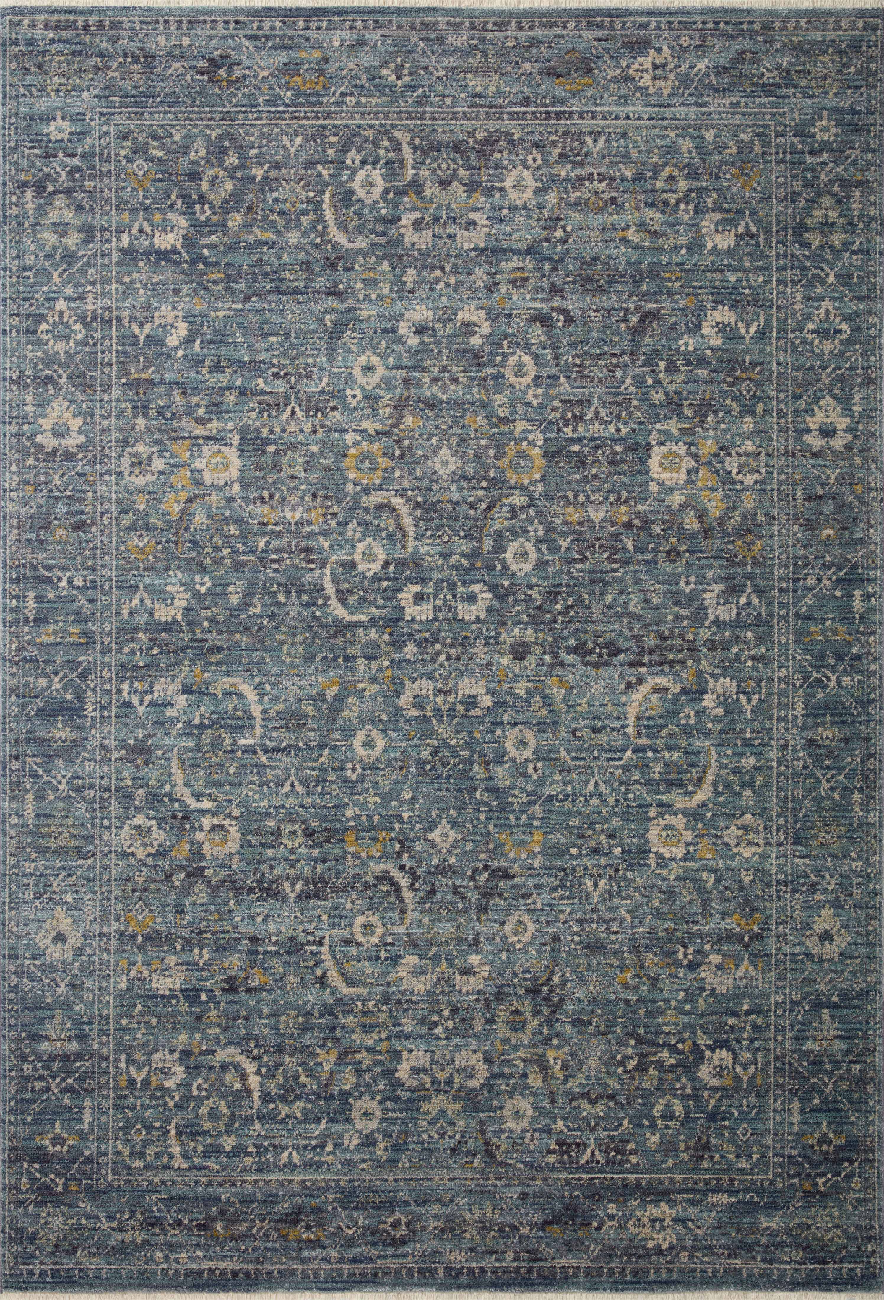 Jean Stoffer x Loloi Bradbury BRU-03 Ocean / Gold Area Rug