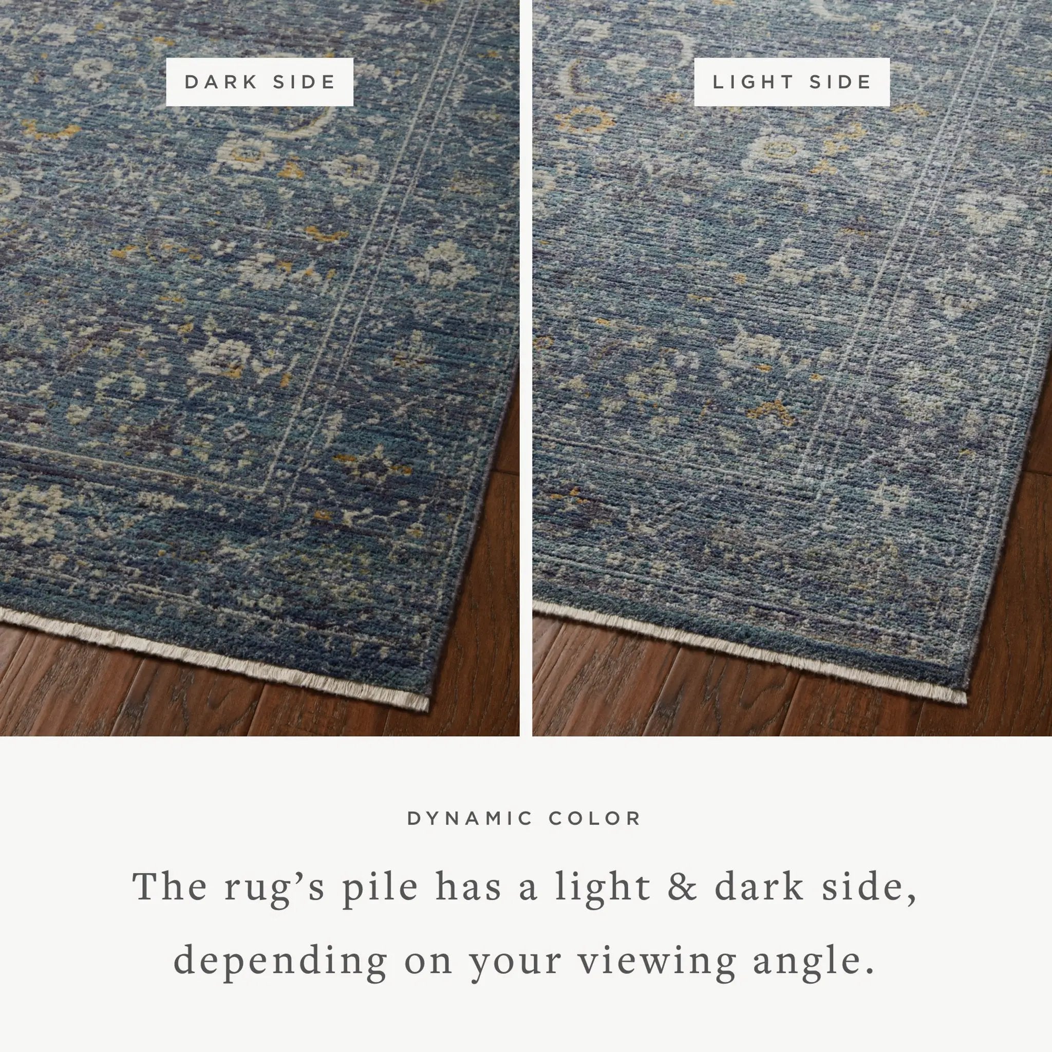 Bradbury BRU-03 Ocean / Gold Area Rug by Jean Stoffer x Loloi