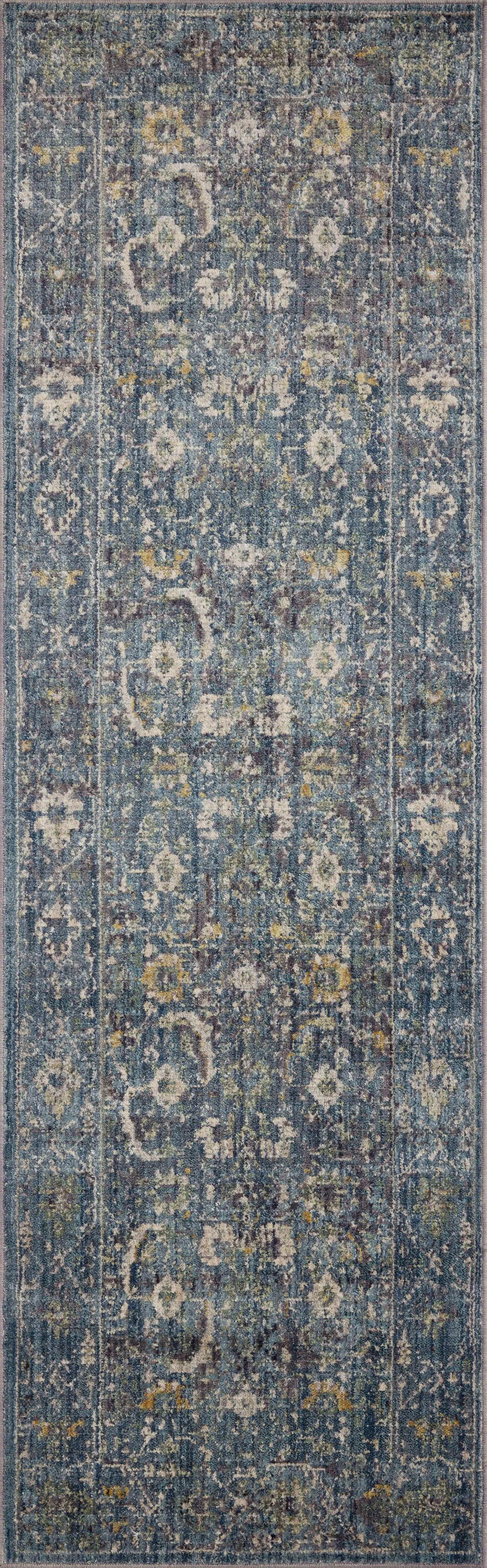 Bradbury BRU-03 Ocean / Gold Area Rug by Jean Stoffer x Loloi