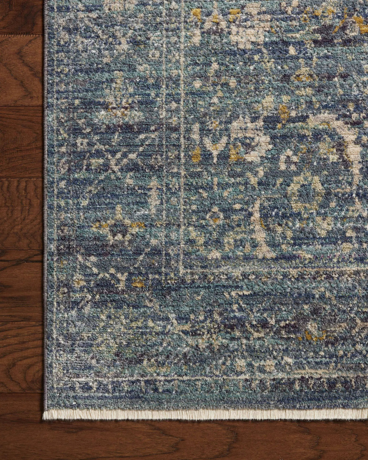 Bradbury BRU-03 Ocean / Gold Area Rug by Jean Stoffer x Loloi