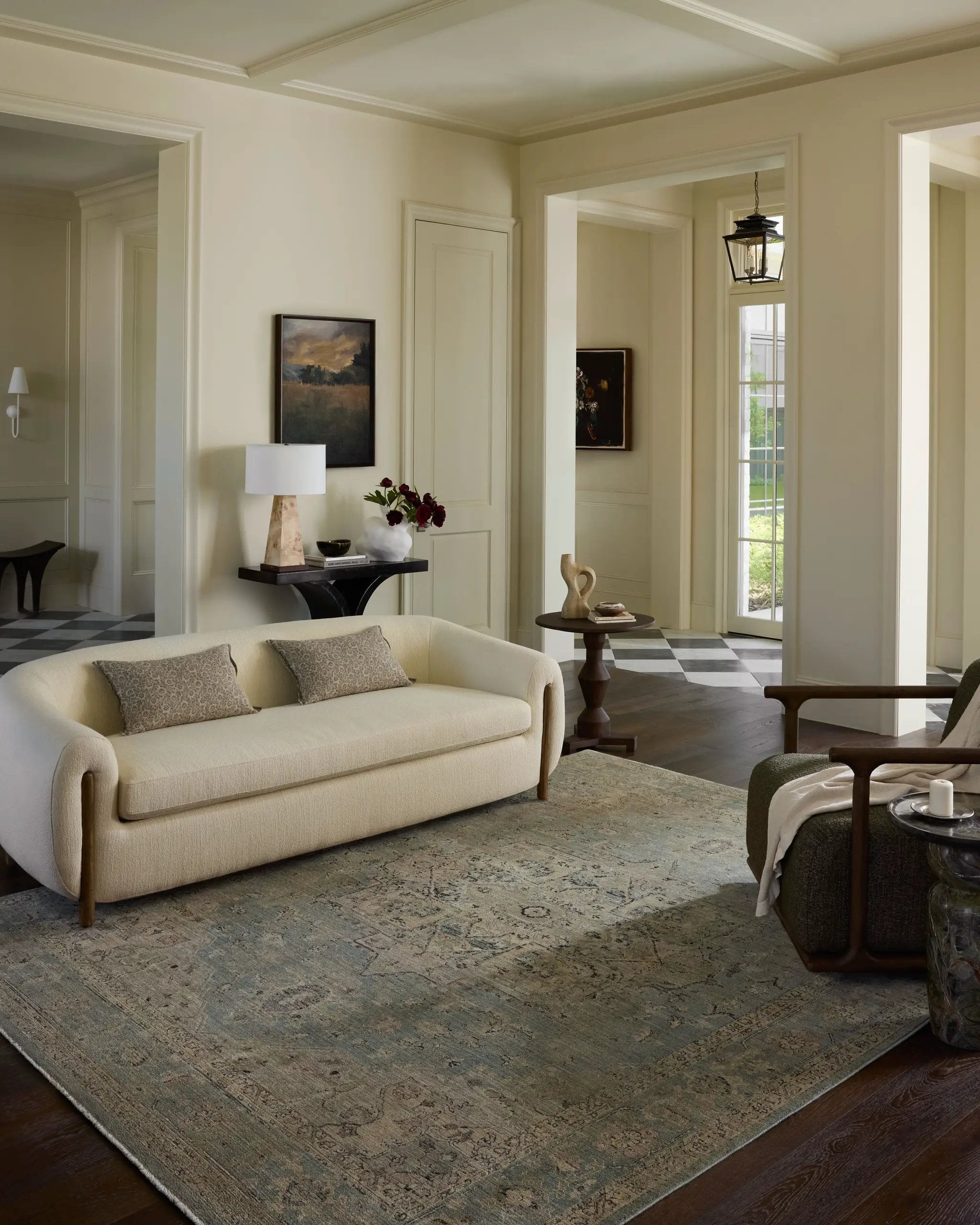 Briar BRR-01 Sky / Moss Area Rug by Loloi