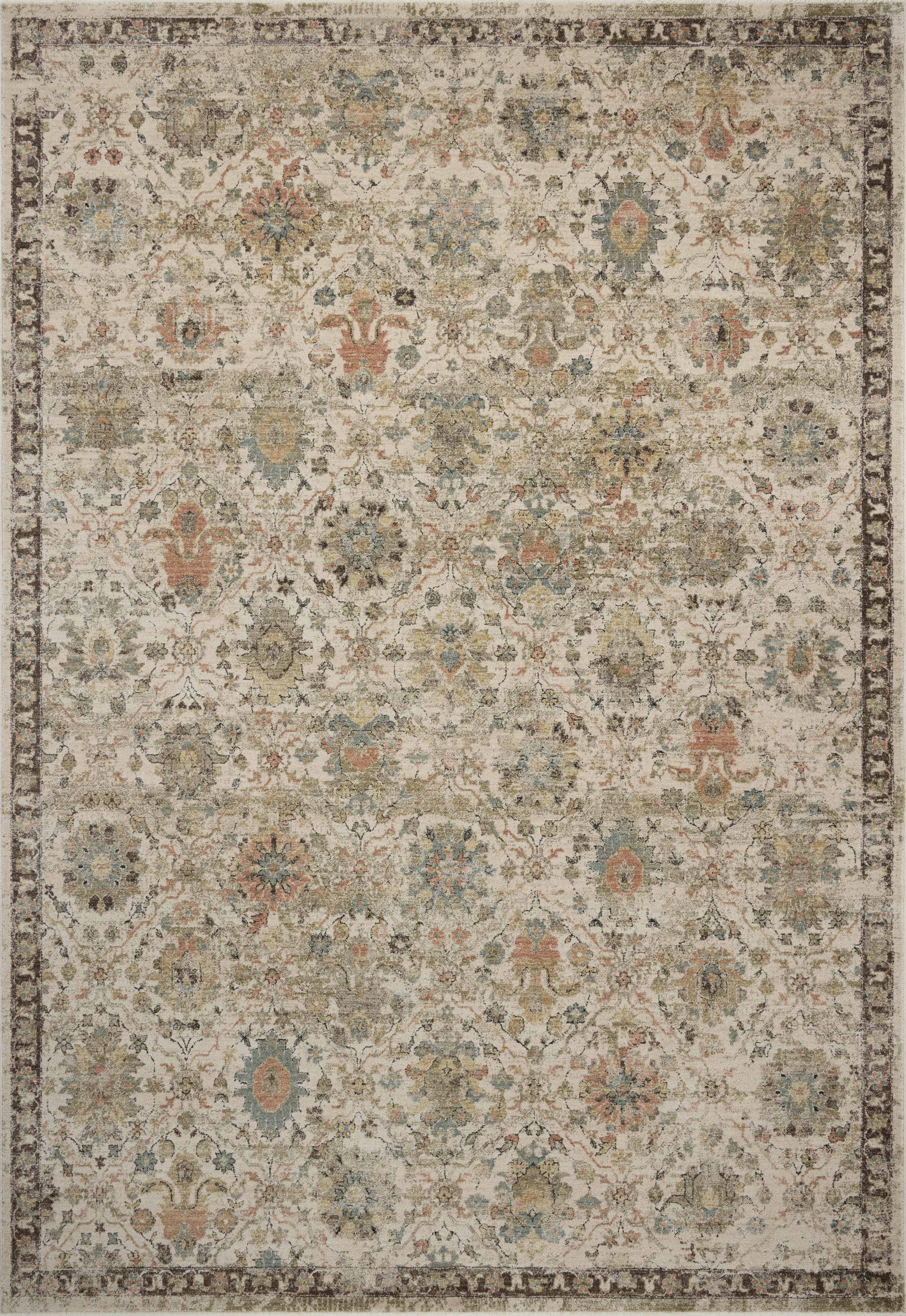 A power-loomed polyester area rug in refined ivory and vibrant multi-toned tones with contemporary and traditional motifs, the Briar BRR-04 Ivory / Multi Area Rug grounds your room beautifully