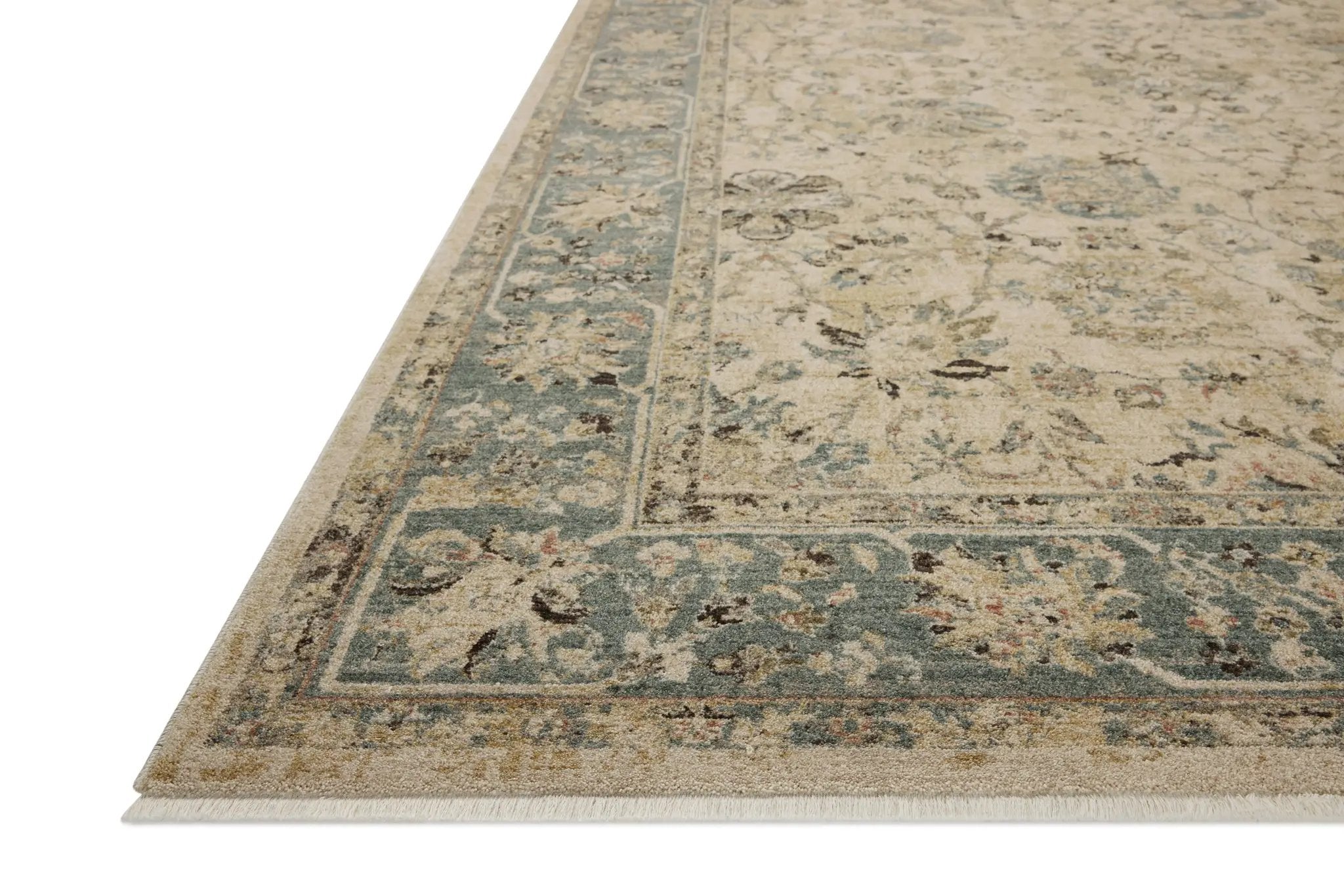 Briar BRR-05 Ant. Ivory / Blue Area Rug by Loloi