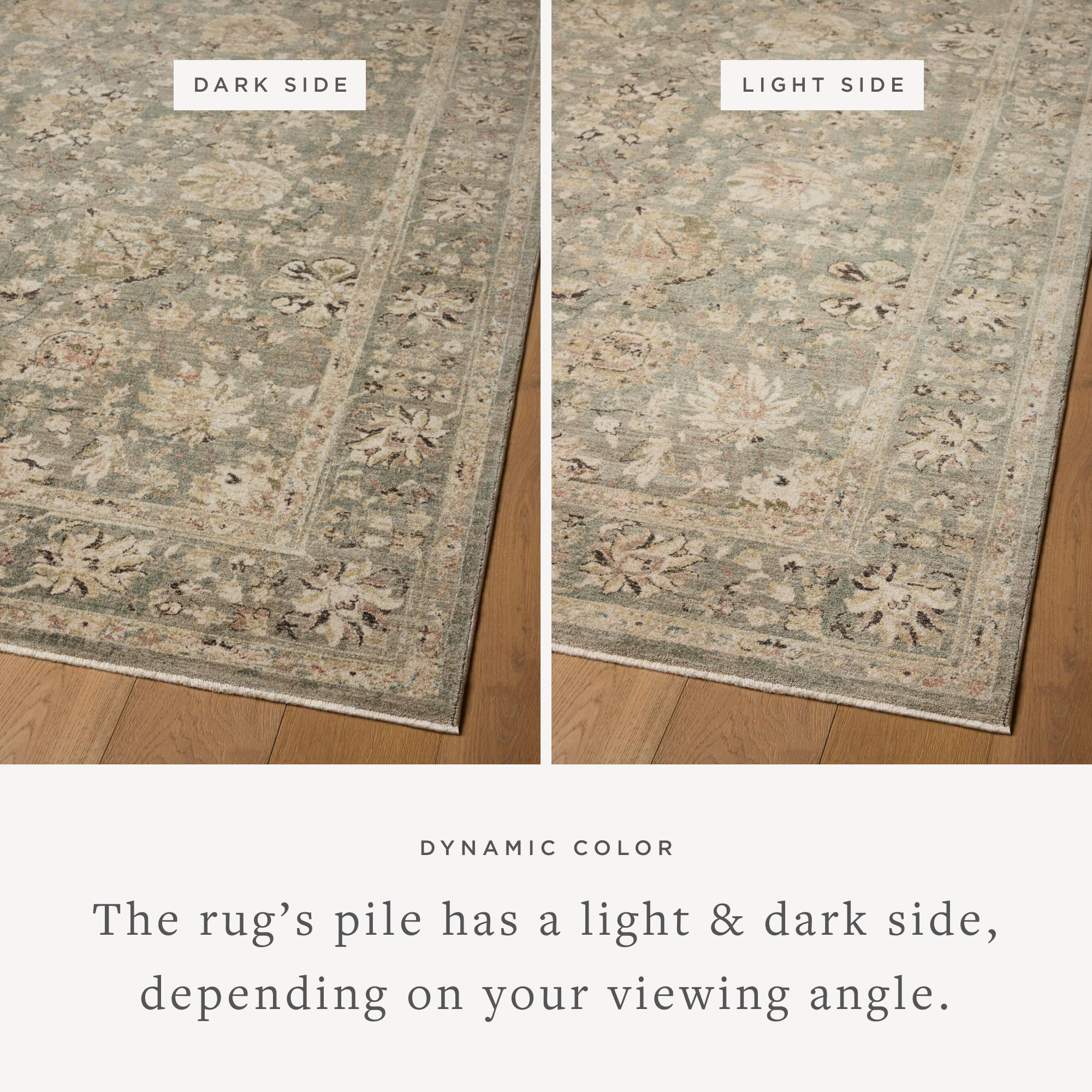 Layered in misty and sandy hues with contemporary and traditional patterns, the Briar BRR-05 Fog / Sand Area Rug is a power-loomed polyester area rug perfect for any setting
