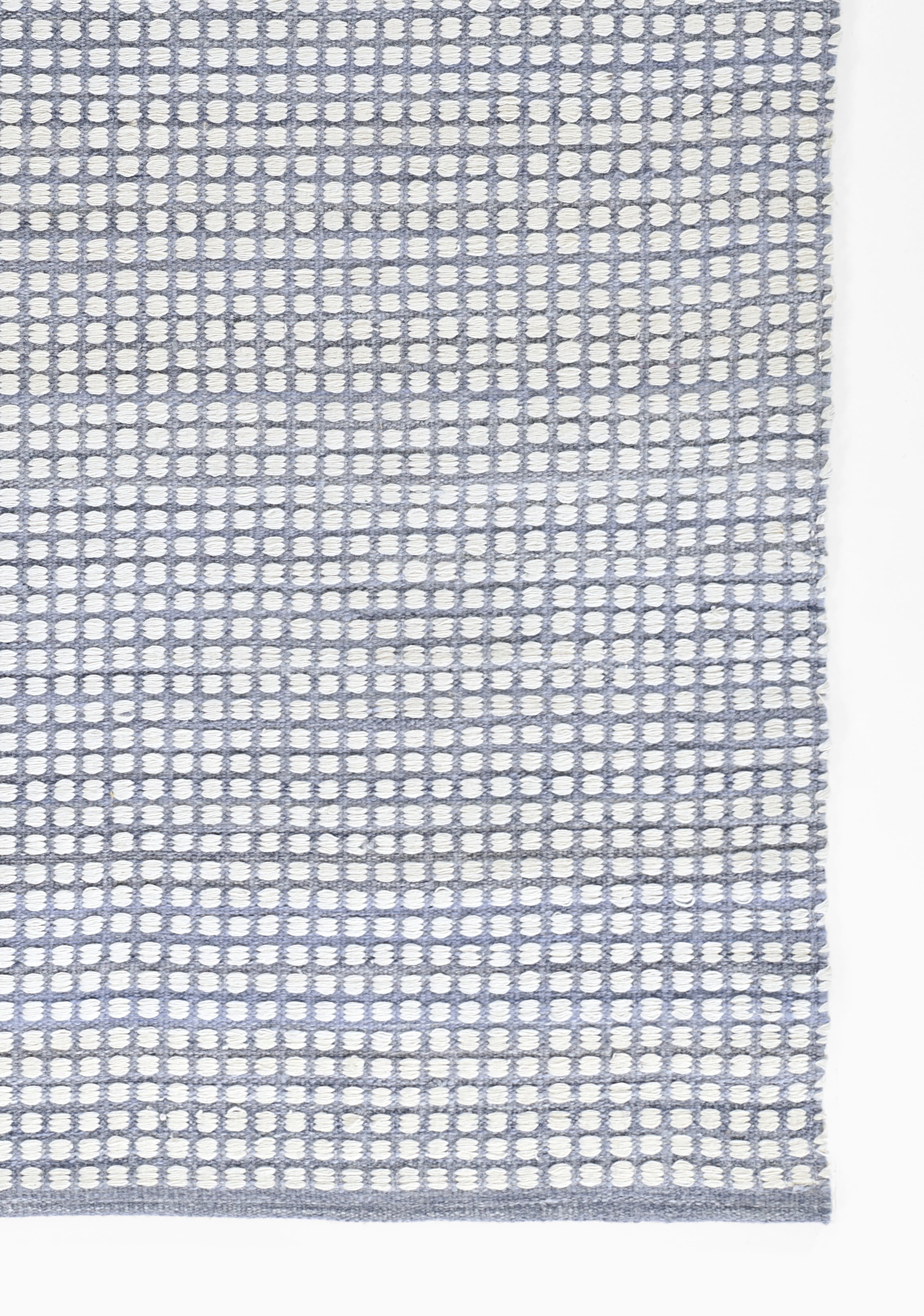 Caicos CAI-1 Blue Area Rug, sustainable PET fiber, geometric flatwoven indoor-outdoor rug