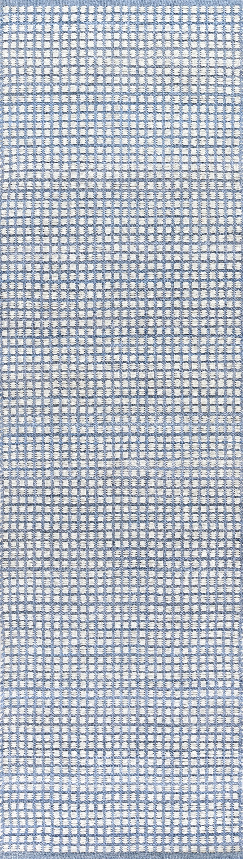 Caicos CAI-1 Blue Area Rug, sustainable PET fiber, geometric flatwoven indoor-outdoor rug