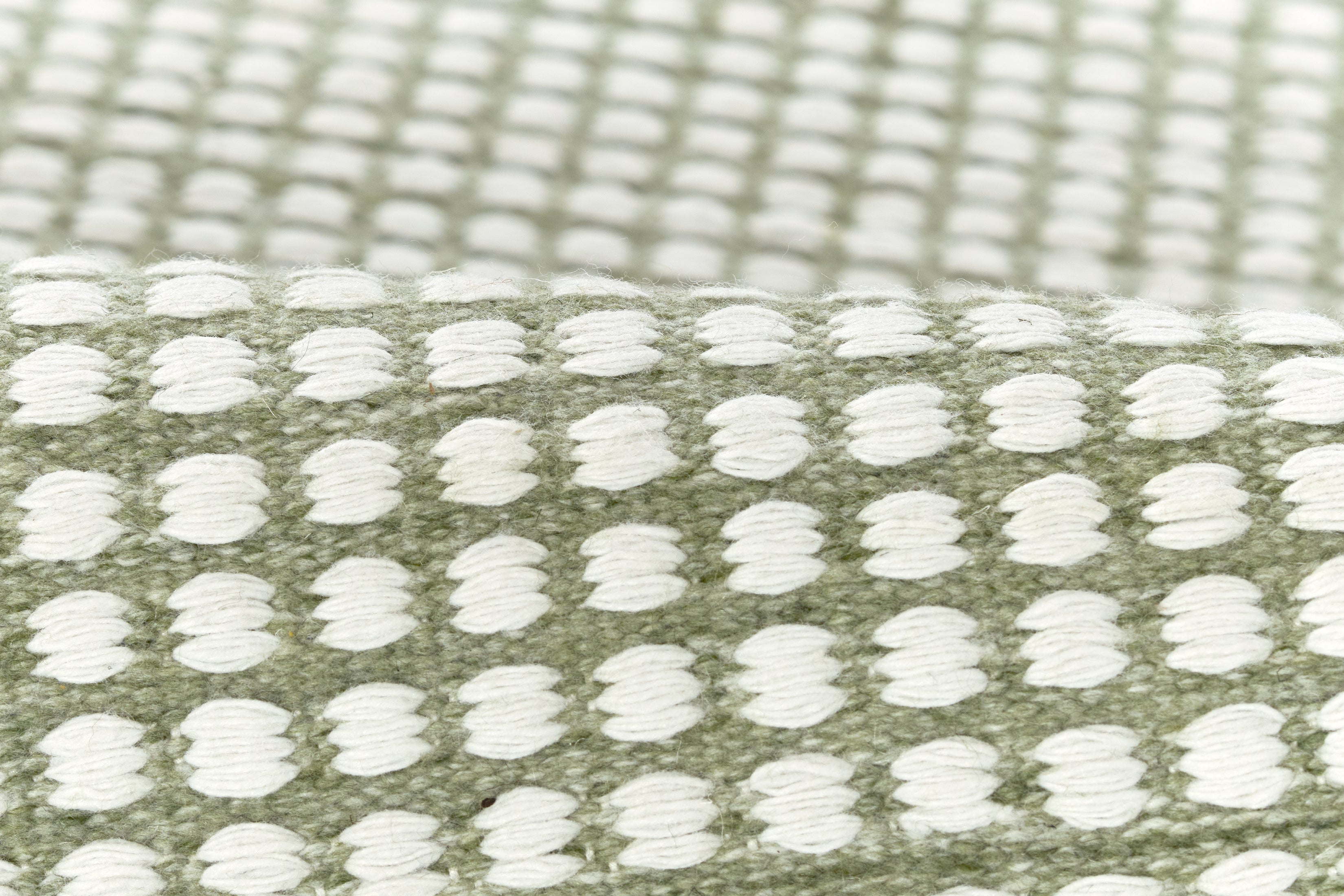 Caicos CAI-1 Green Area Rug, eco-friendly handwoven PET with geometric patterns