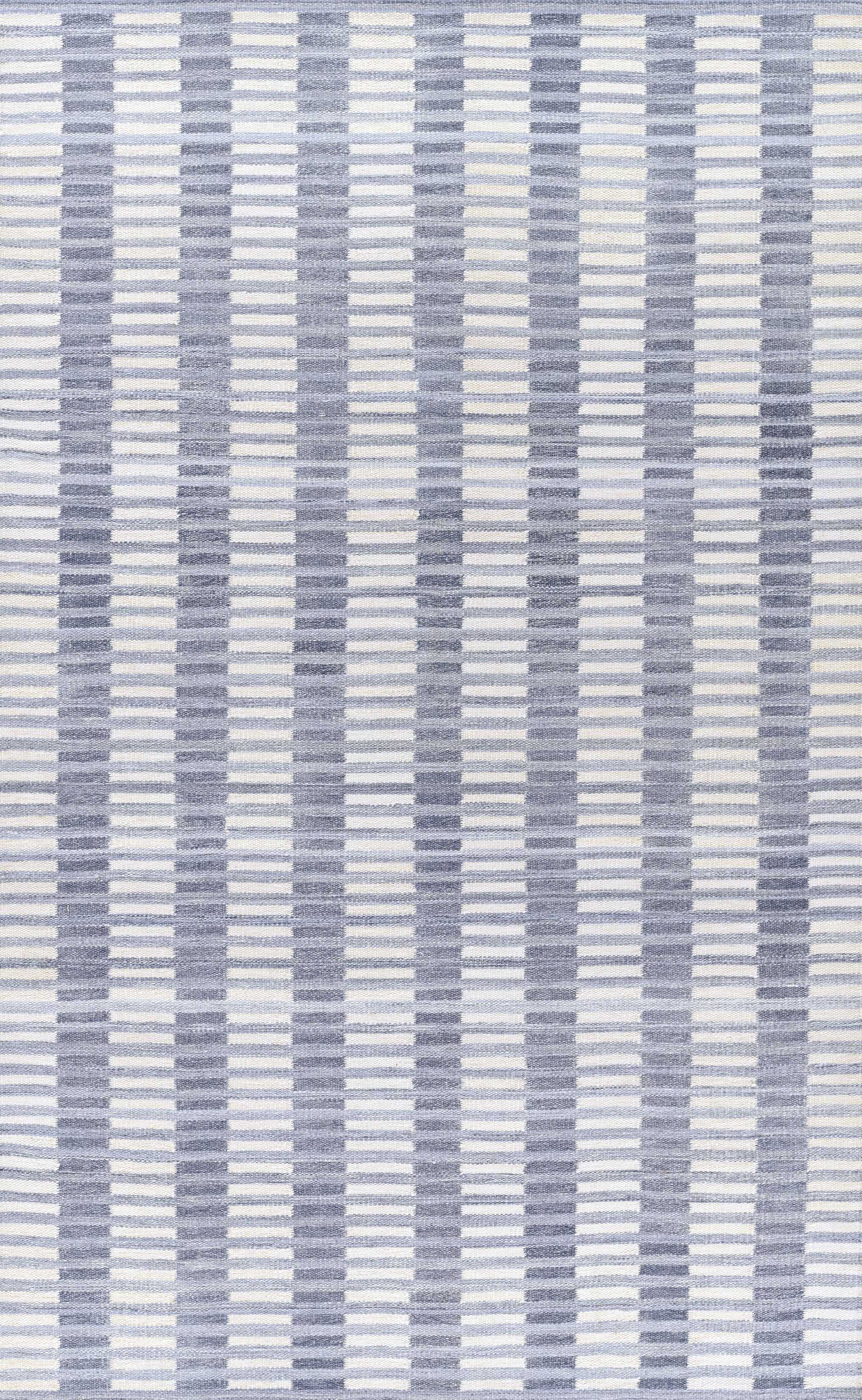 Caicos CAI-2 Blue Area Rug, handwoven sustainable PET with coastal geometric design