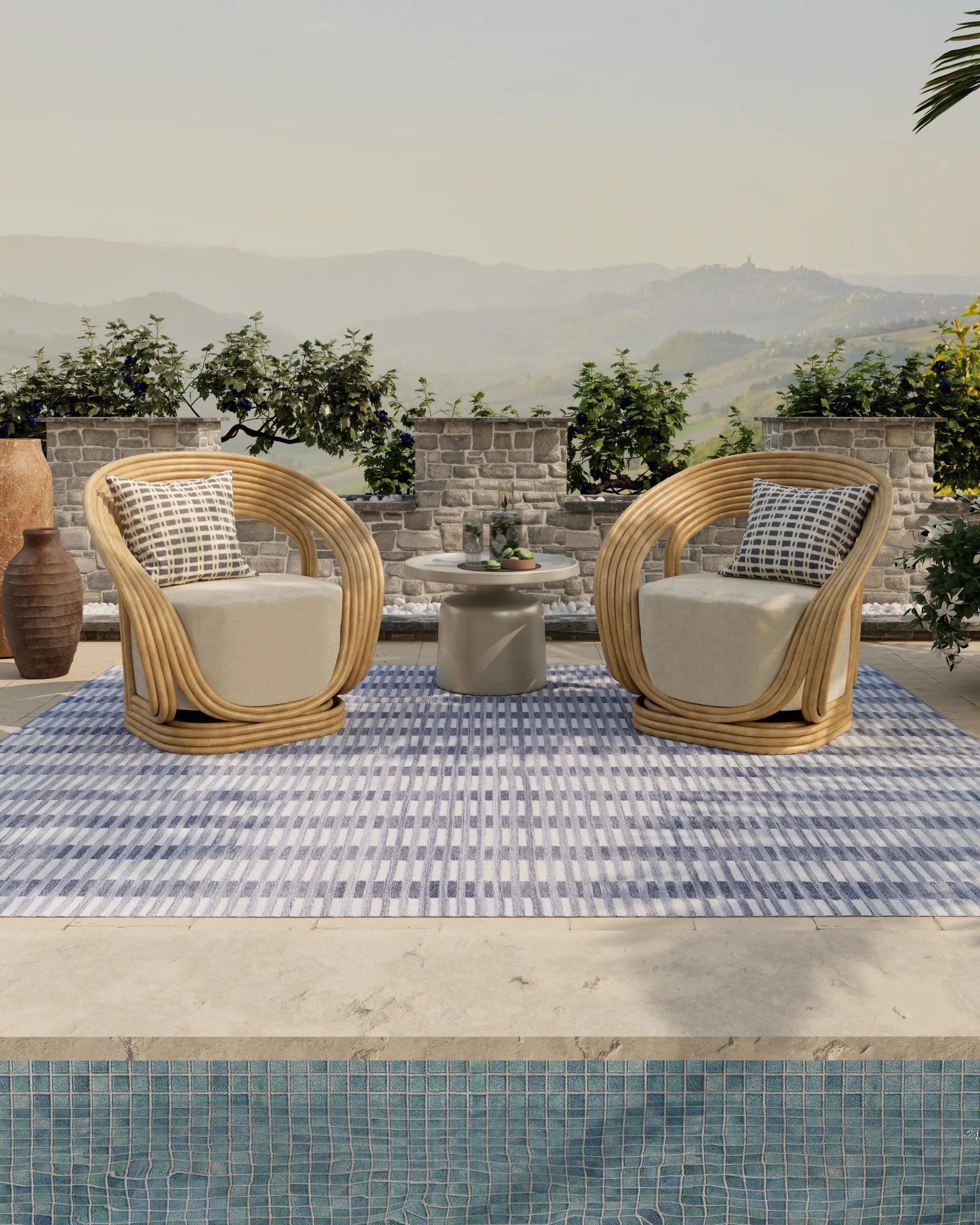 Caicos CAI-2 Blue Area Rug by Momeni