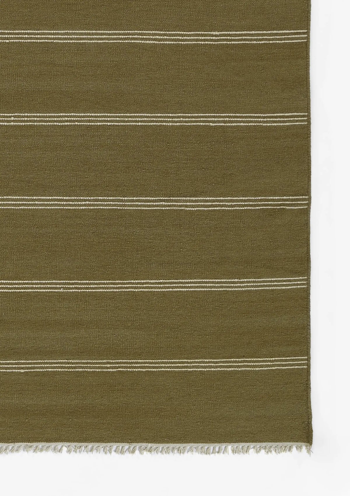 Caseres CES-1 (Stripe) Green Area Rug by Pure Salt by Momeni