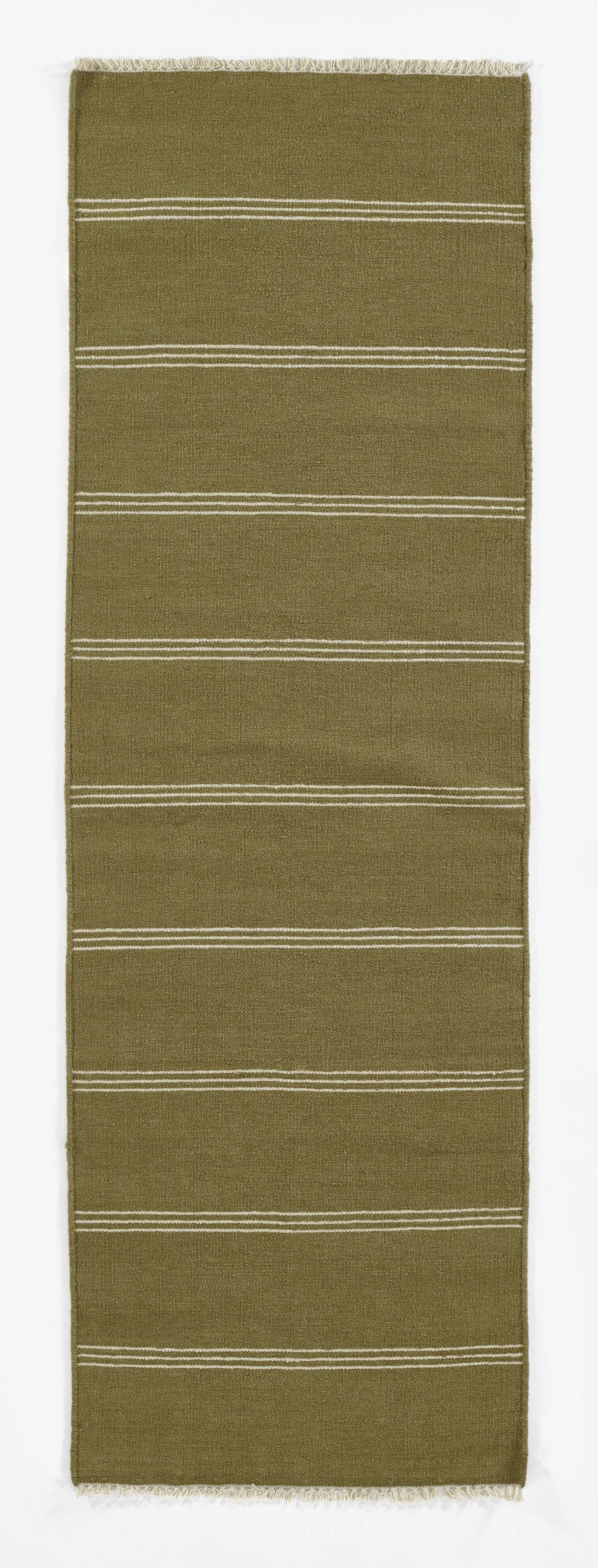 Caseres CES-1 (Stripe) Green Area Rug by Pure Salt by Momeni