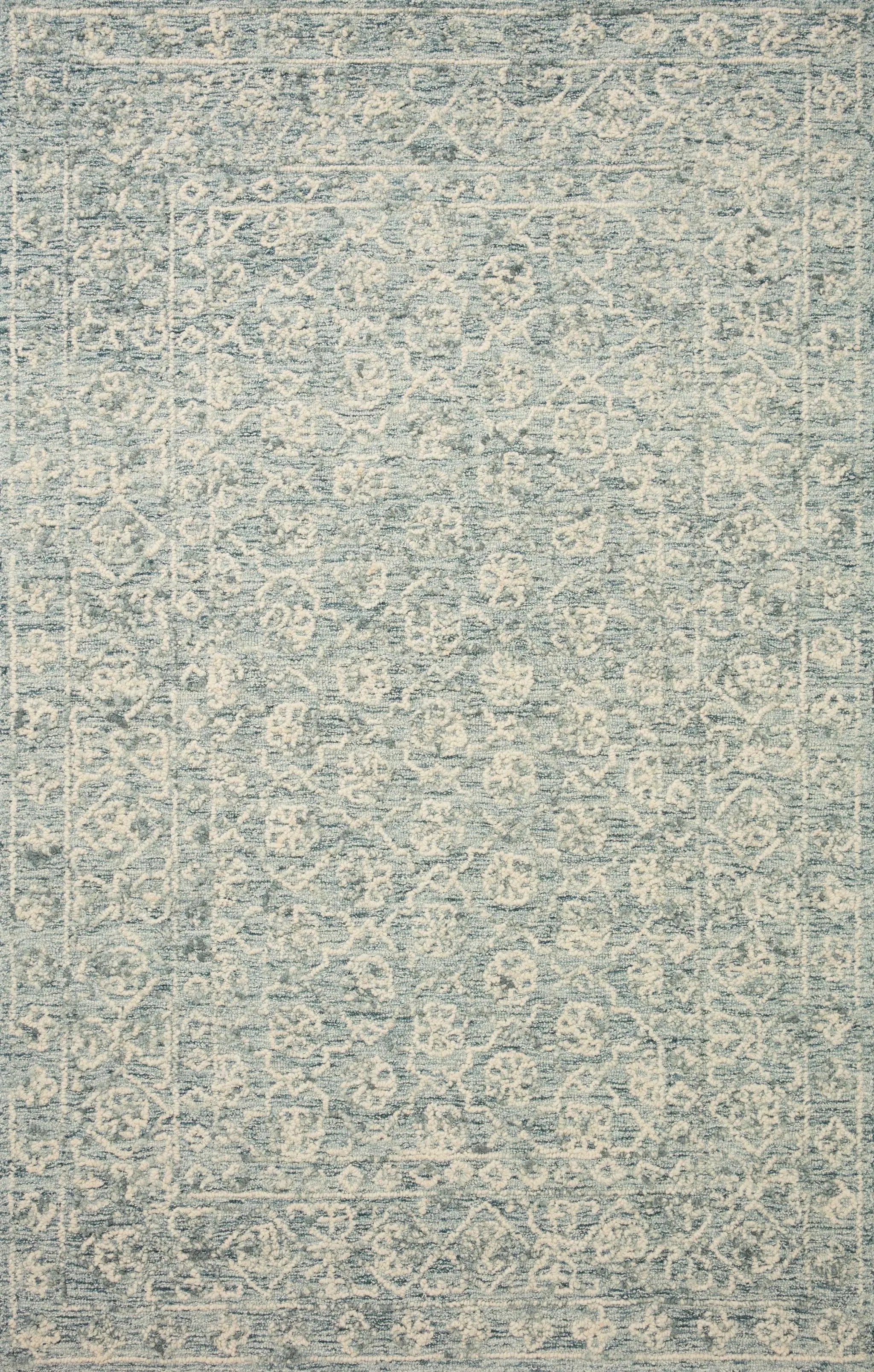 Cecelia CEC-01 Ocean / Ivory Area Rug by Loloi