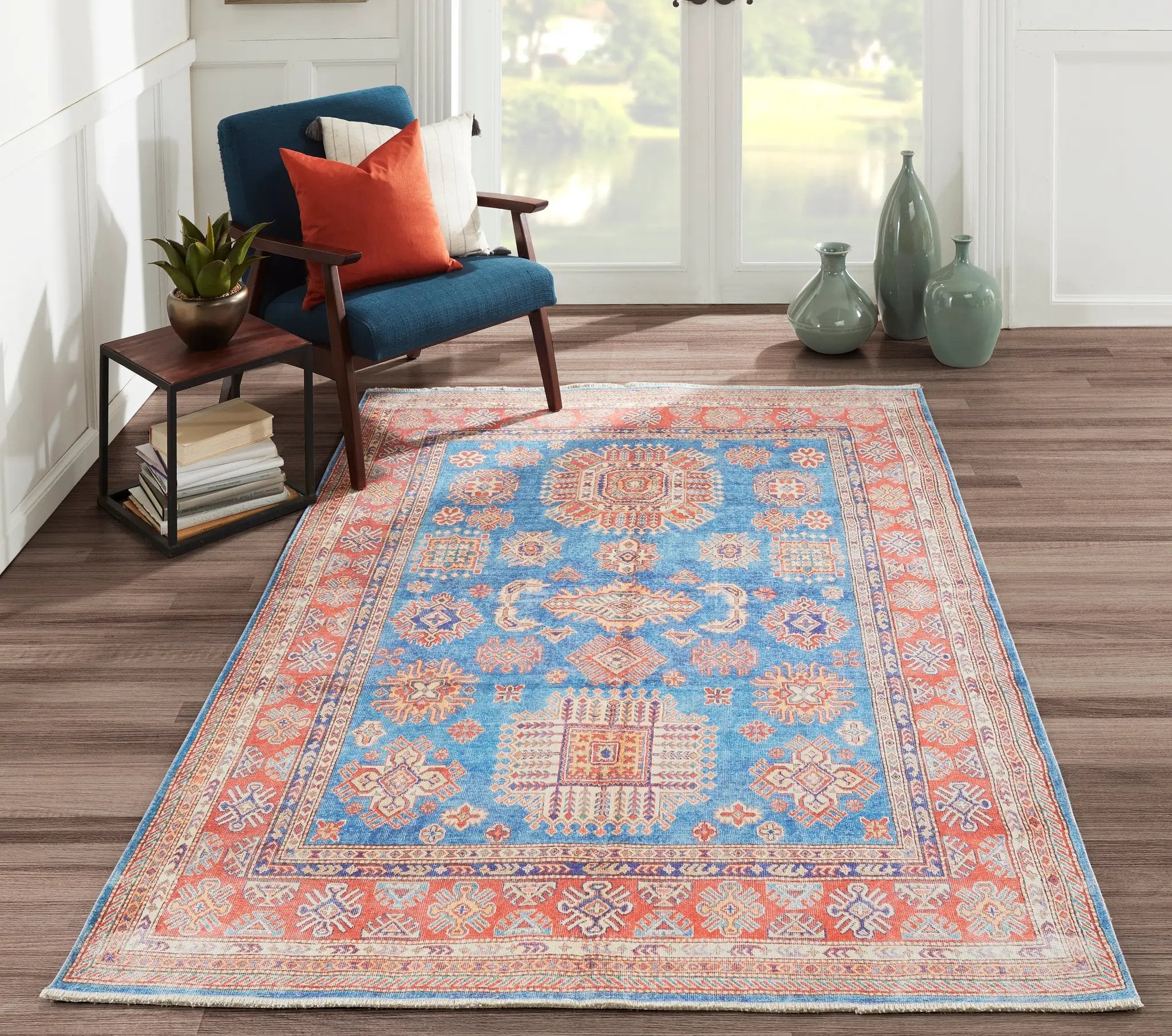 Chandler CHN-3 Blue Area Rug by Momeni