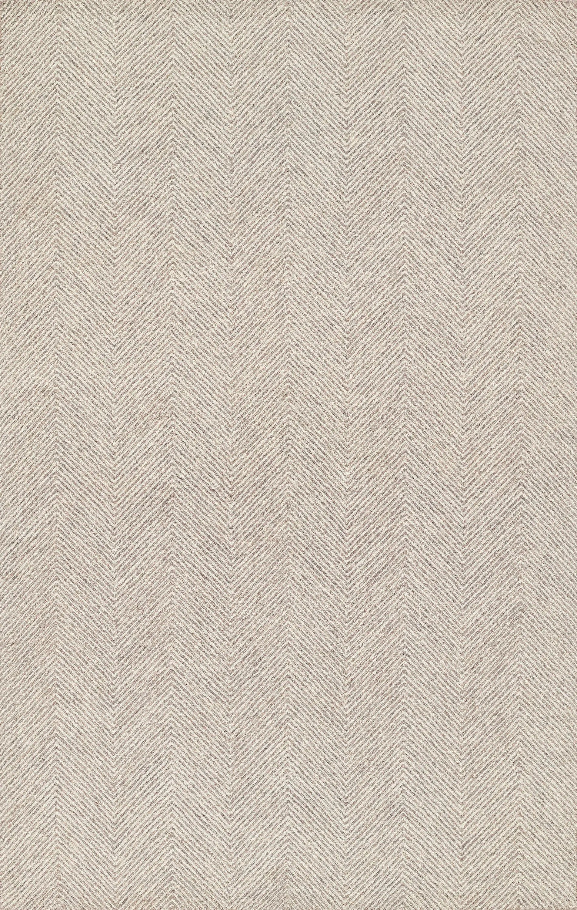 Charles CHR-1 Taupe Area Rug featuring a classic herringbone pattern in neutral taupe and cream.