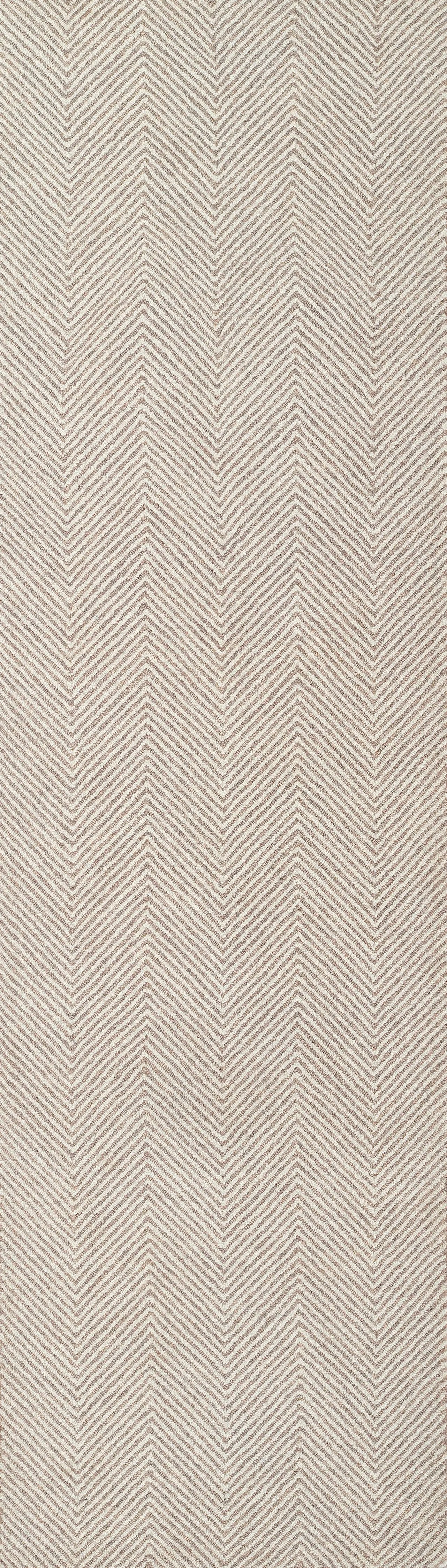 Charles CHR-1 Taupe Area Rug featuring a classic herringbone pattern in neutral tones.