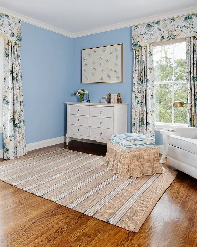 Chestnut CHS-1 (Stripe) Blue Area Rug by Erin Gates by Momeni