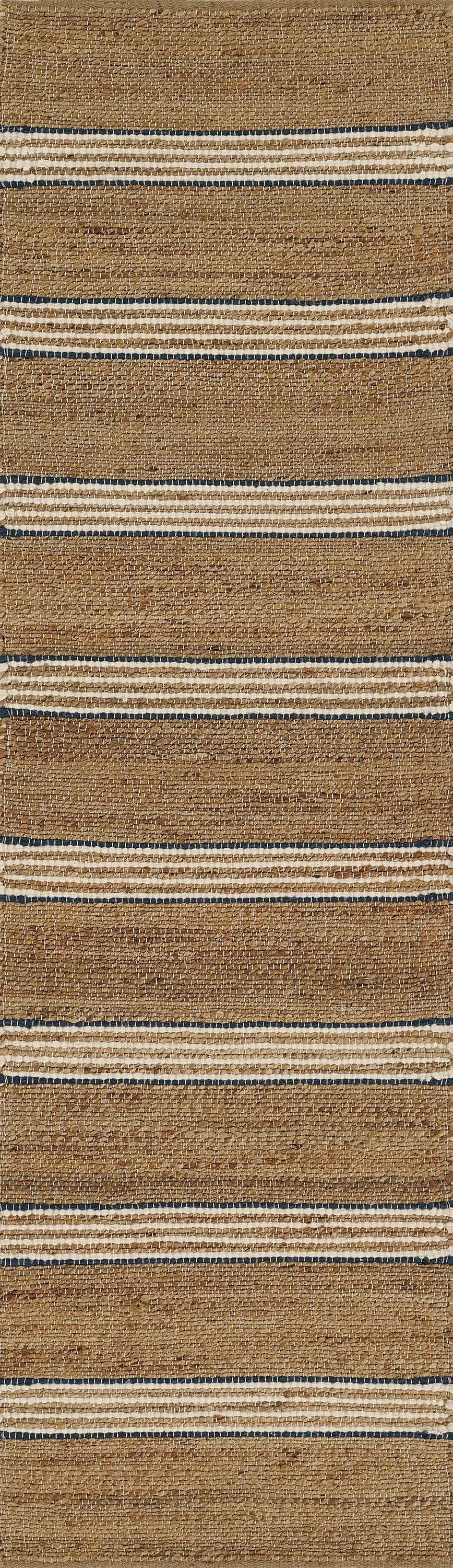 Chestnut CHS-1 (Stripe) Blue Area Rug by Erin Gates by Momeni