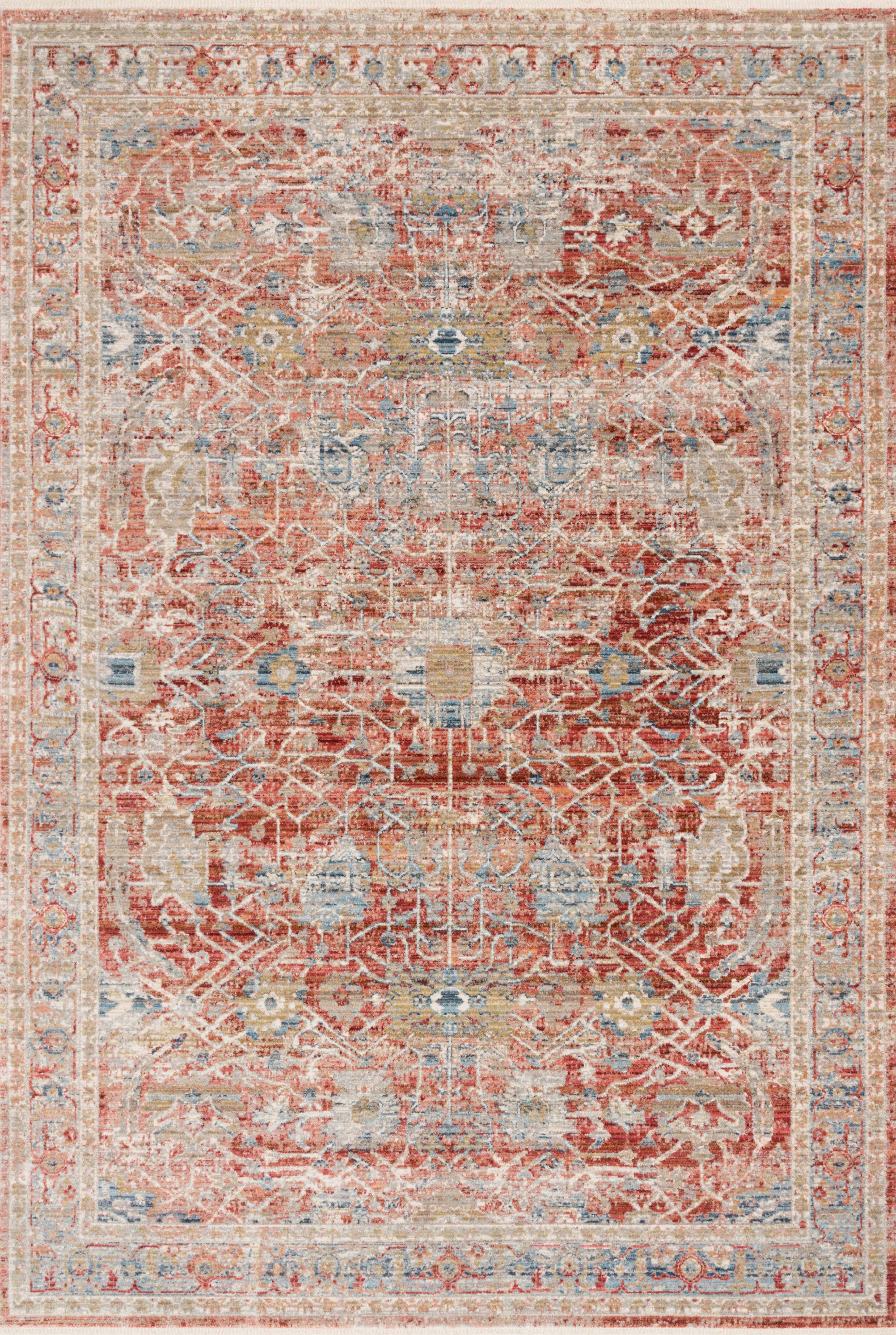 Loloi Claire CLE-01 Red / Ivory Area Rug