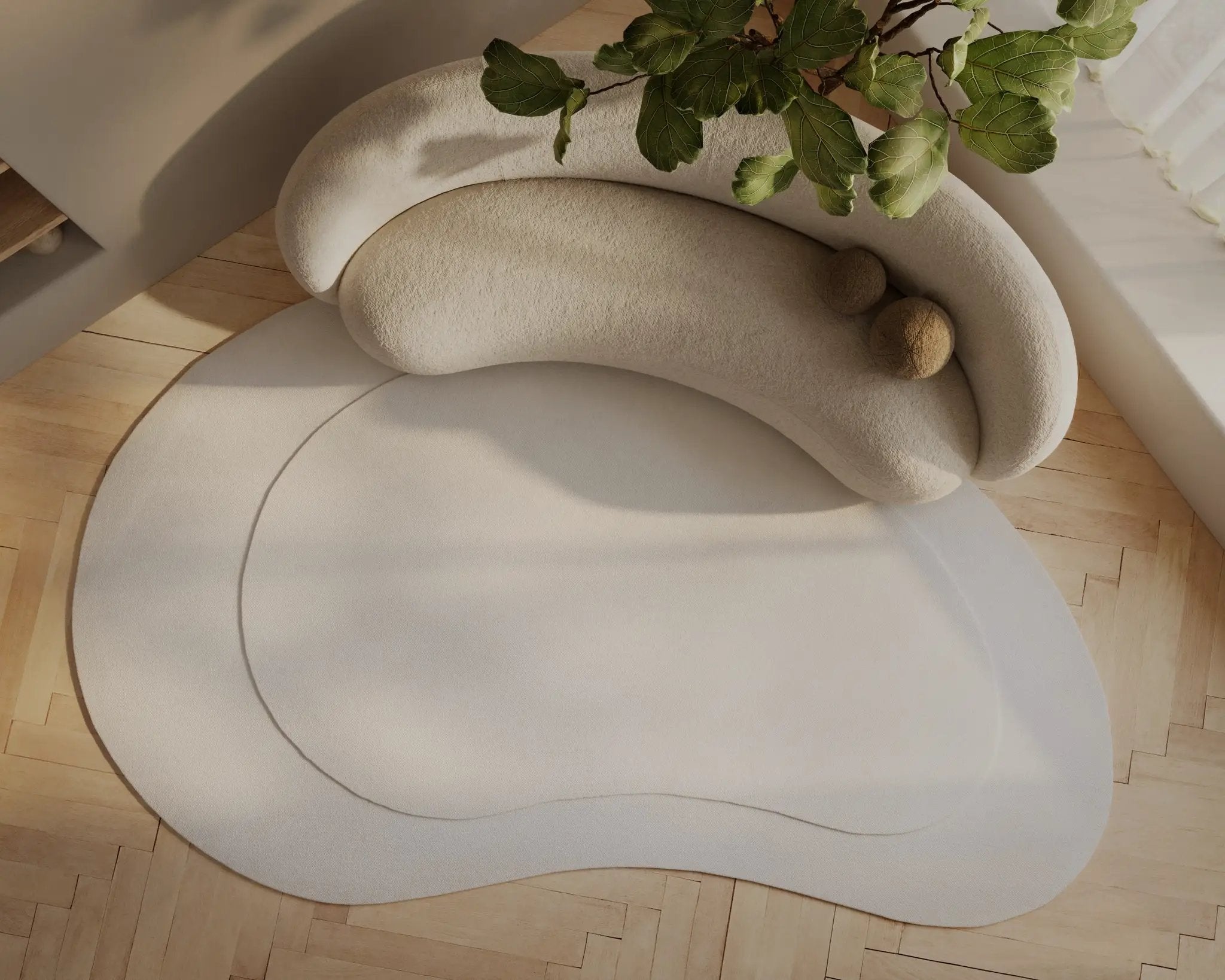 Claude CUD-1 Ivory Area Rug by Momeni