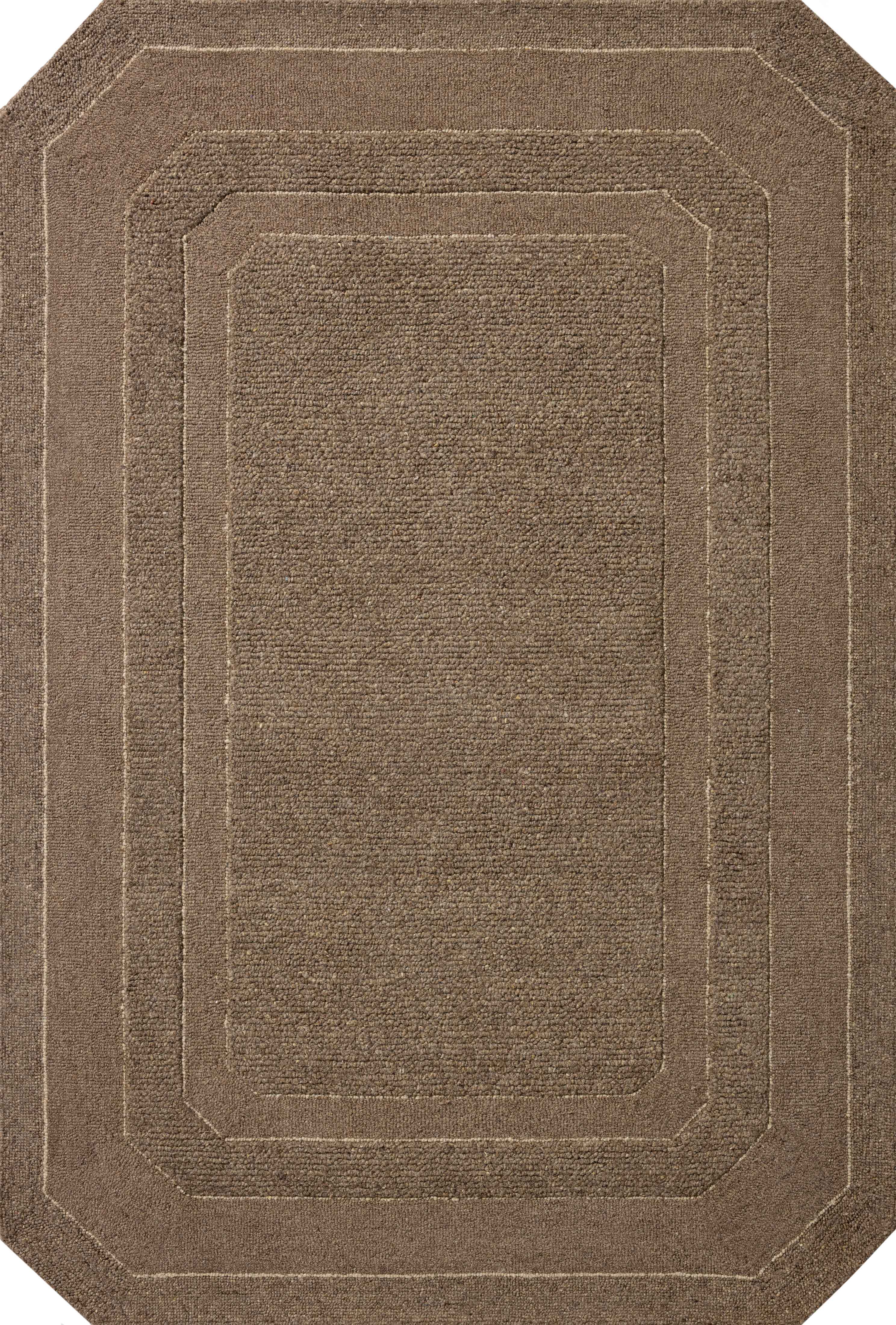 The Clayton CLN-01 Bark Area Rug transforms any space with grounded bark tones and traditional design in a hand-tufted wool area rug
